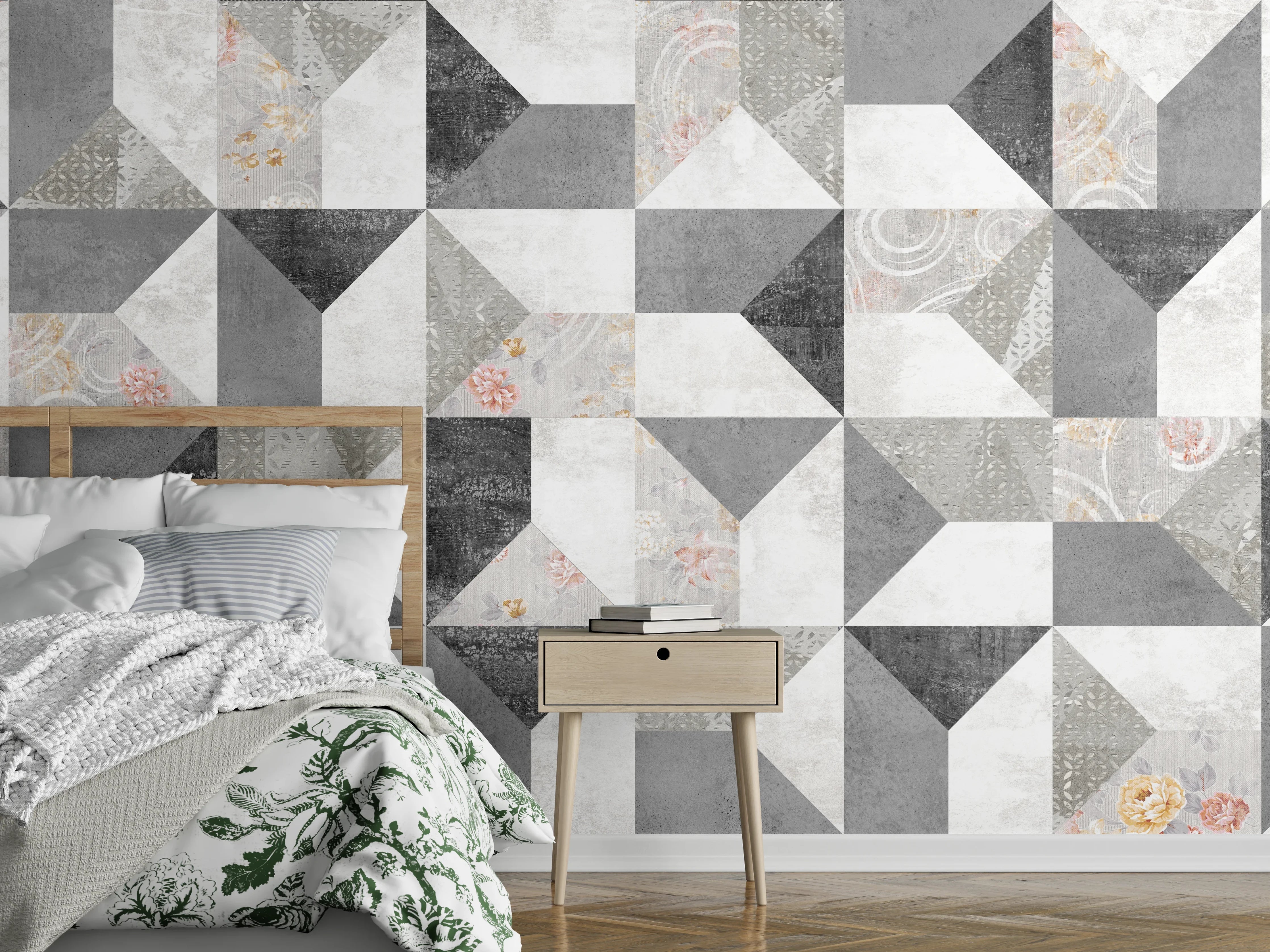Wandverkleidung Schlafzimmer - Kreatives Fliesenmuster