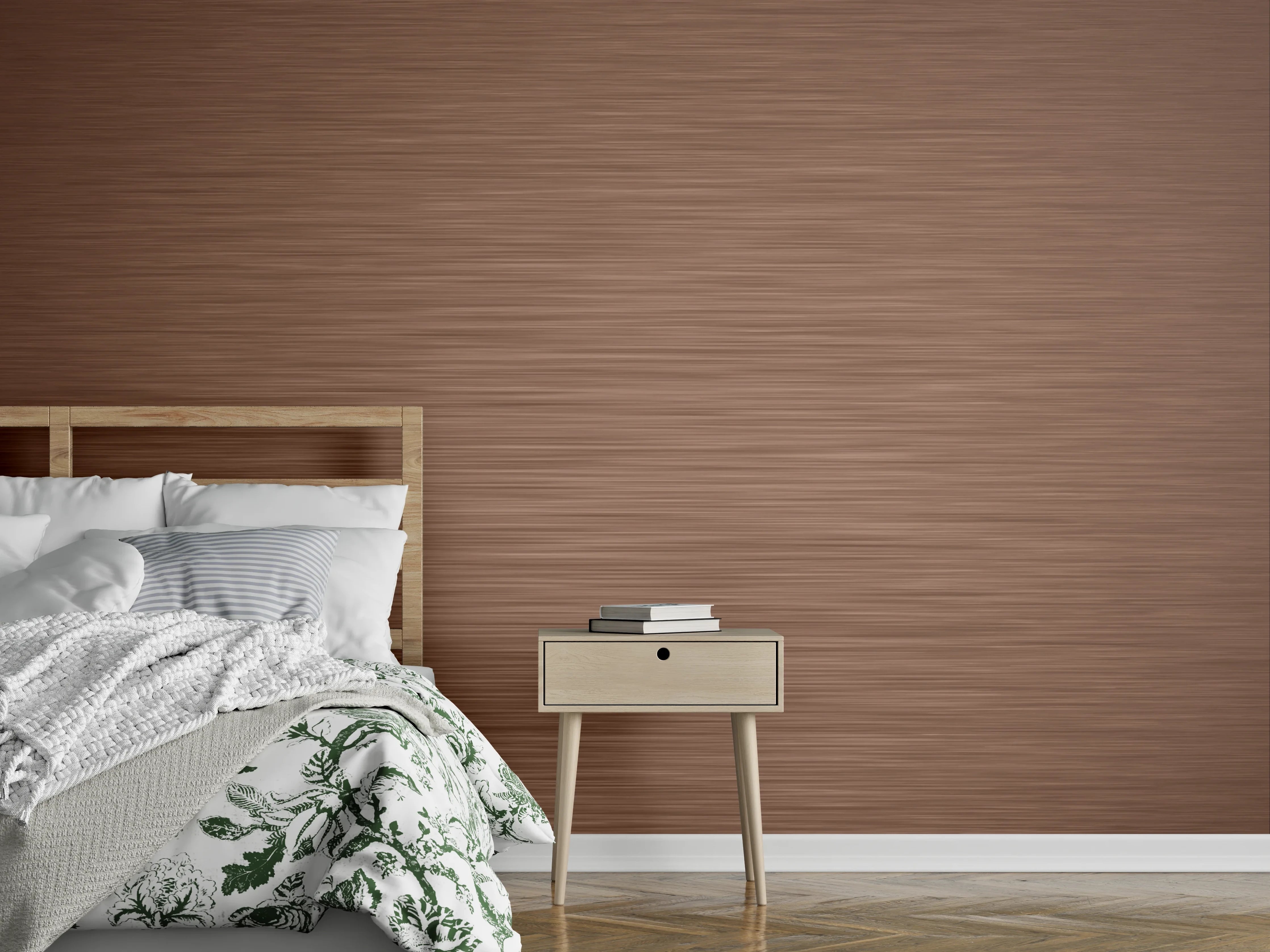 Wandverkleidung Schlafzimmer - Kupfer - ALU Prime - Metall Gebürstet