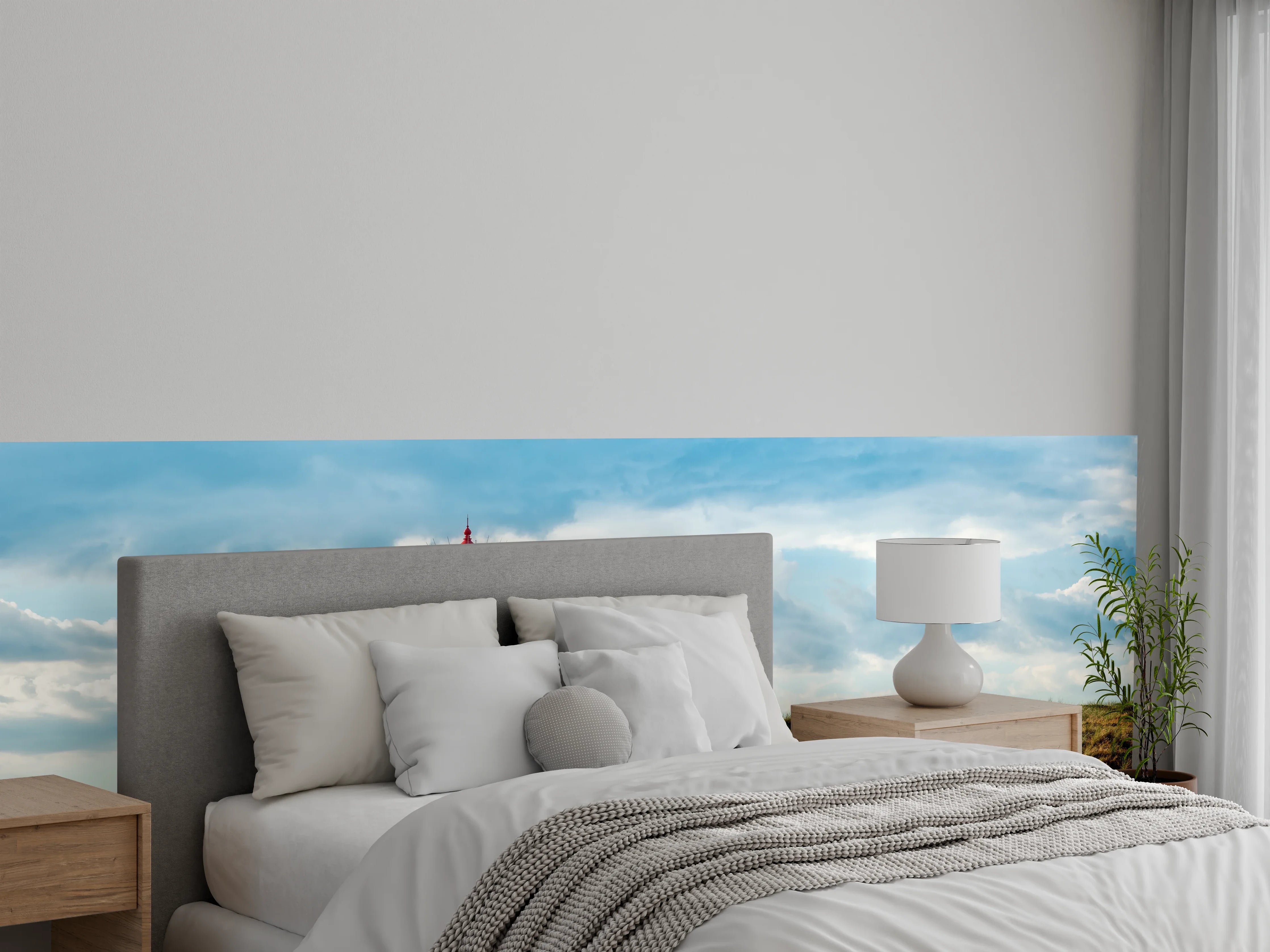 Wandverkleidung Schlafzimmer - Leuchtturm Panorama Küste Nordsee