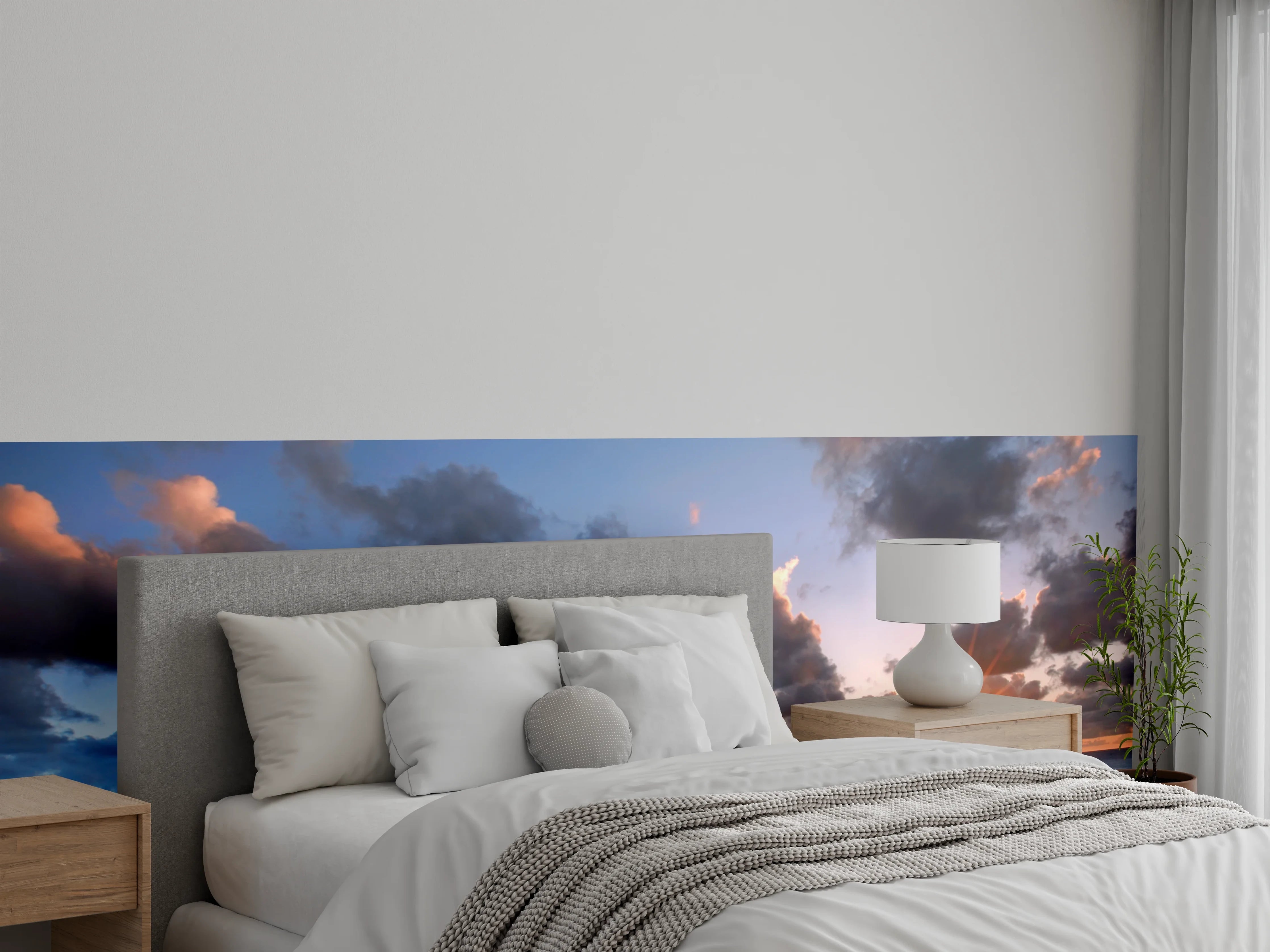 Wandverkleidung Schlafzimmer - Leuchtturm in Dünen bei Sonnenuntergang