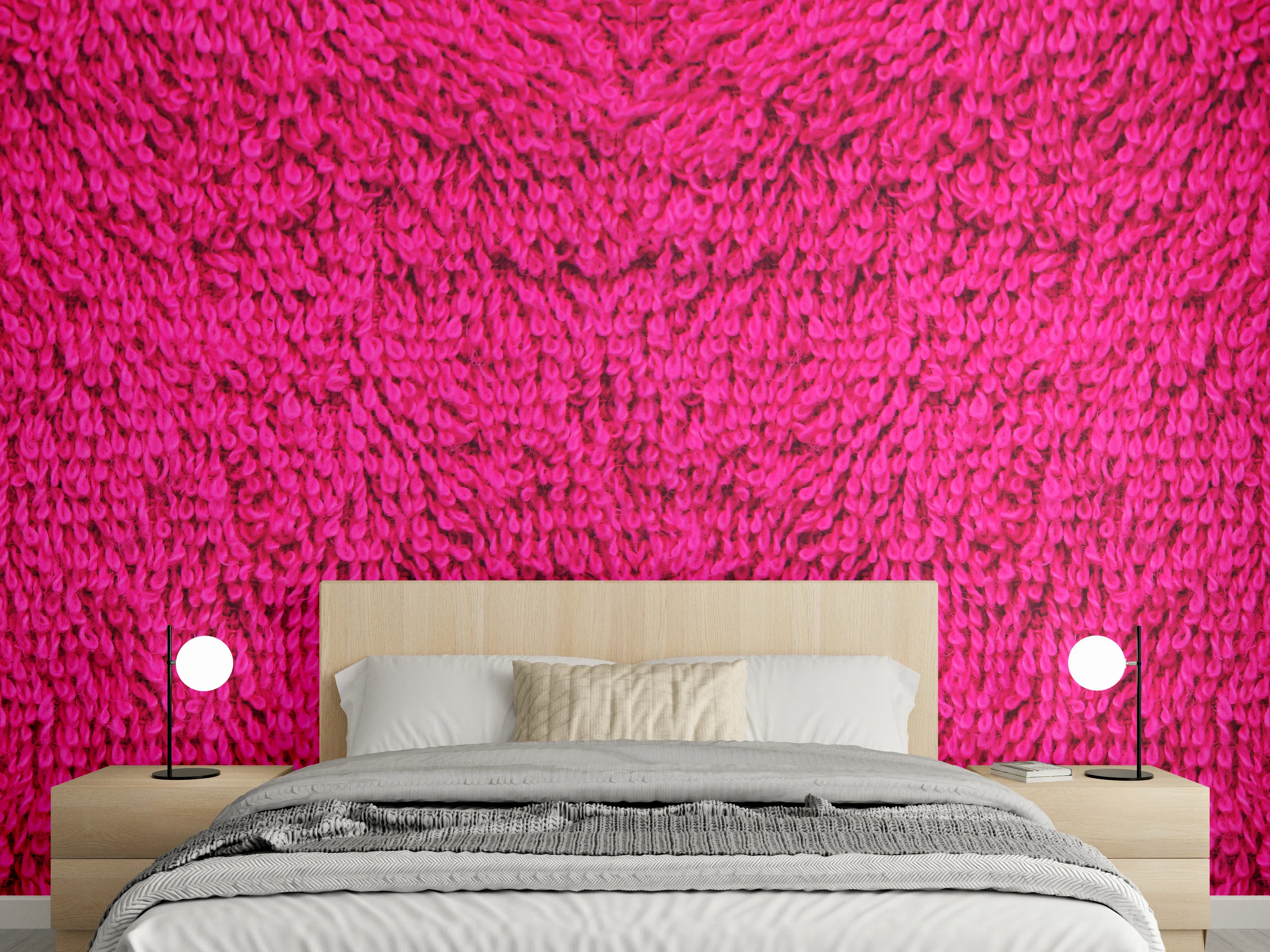 Wandverkleidung Schlafzimmer - Lila Frottee Handtuch Textur