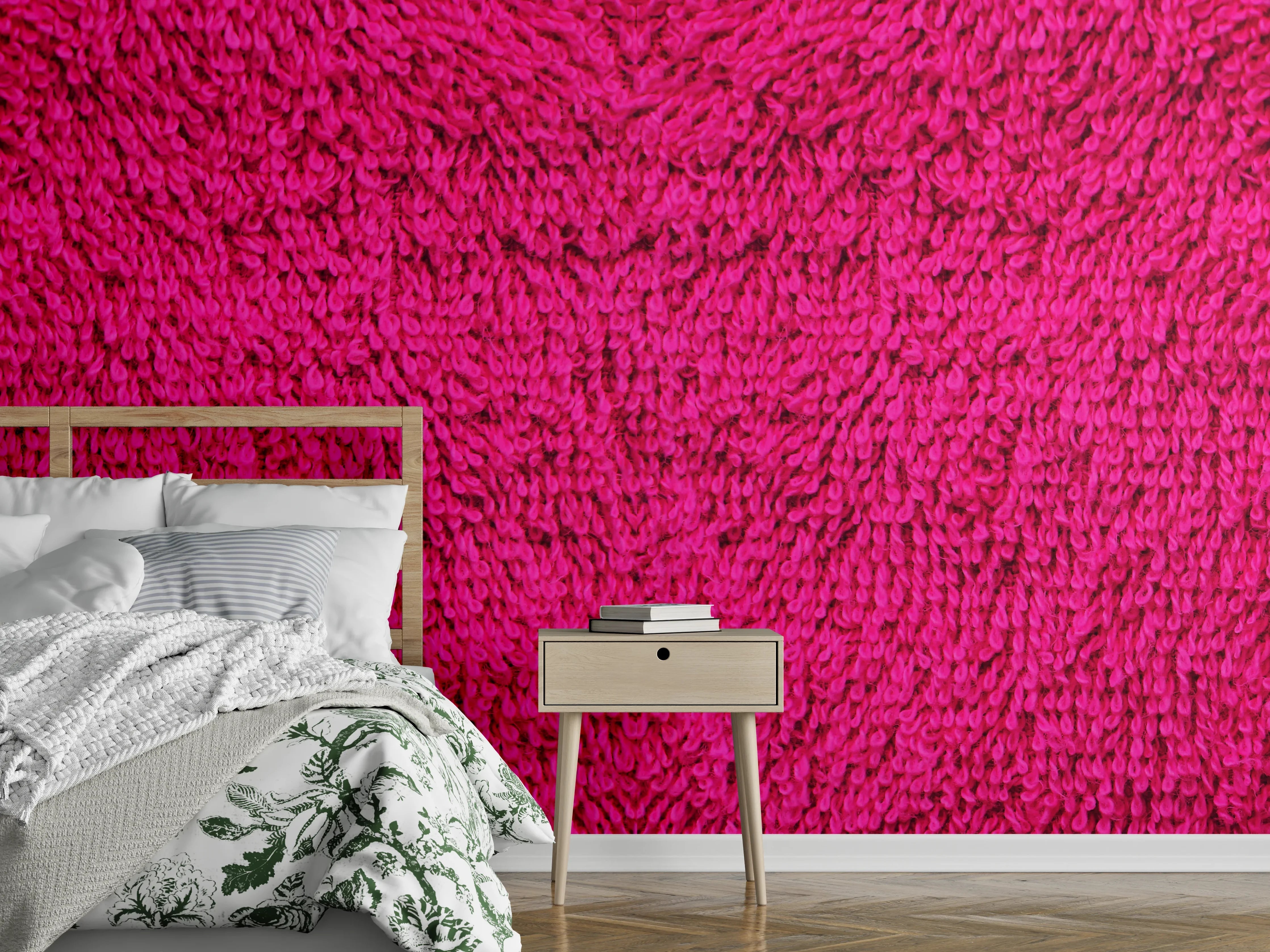 Wandverkleidung Schlafzimmer - Lila Frottee Handtuch Textur