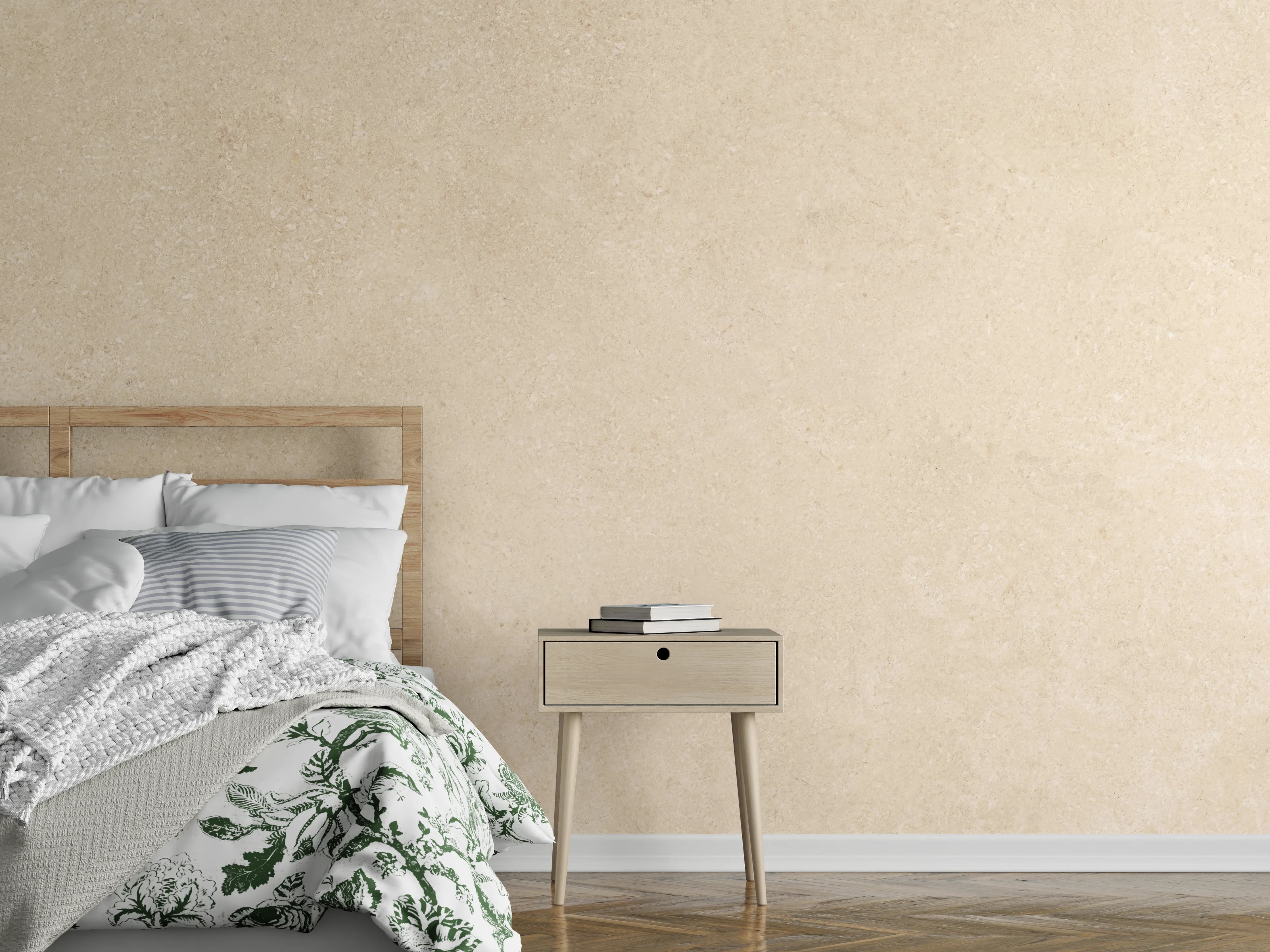 Wandverkleidung Schlafzimmer - Limestone Marble Cream Texture