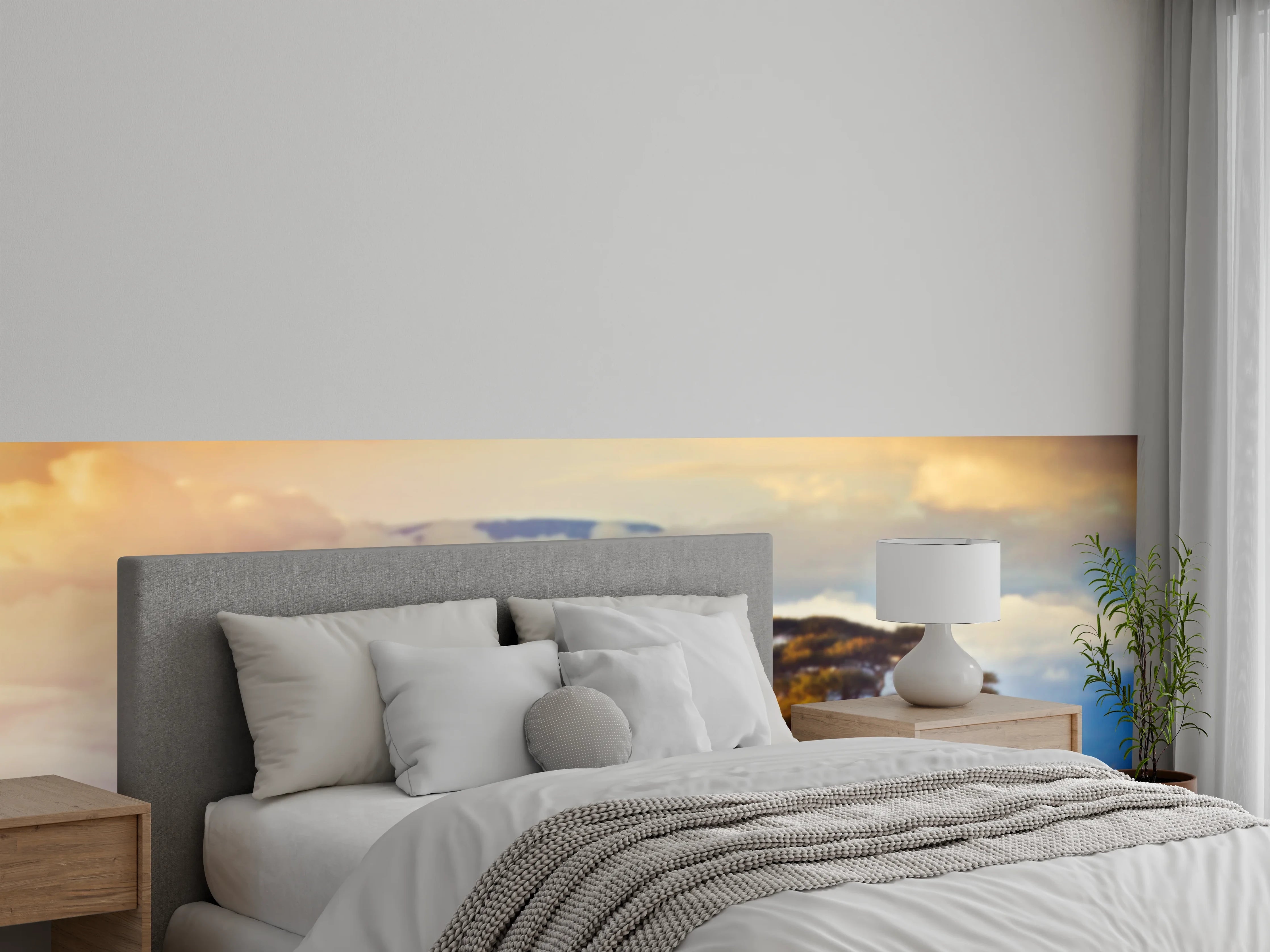 Wandverkleidung Schlafzimmer - Löwe bei Sonnenuntergang