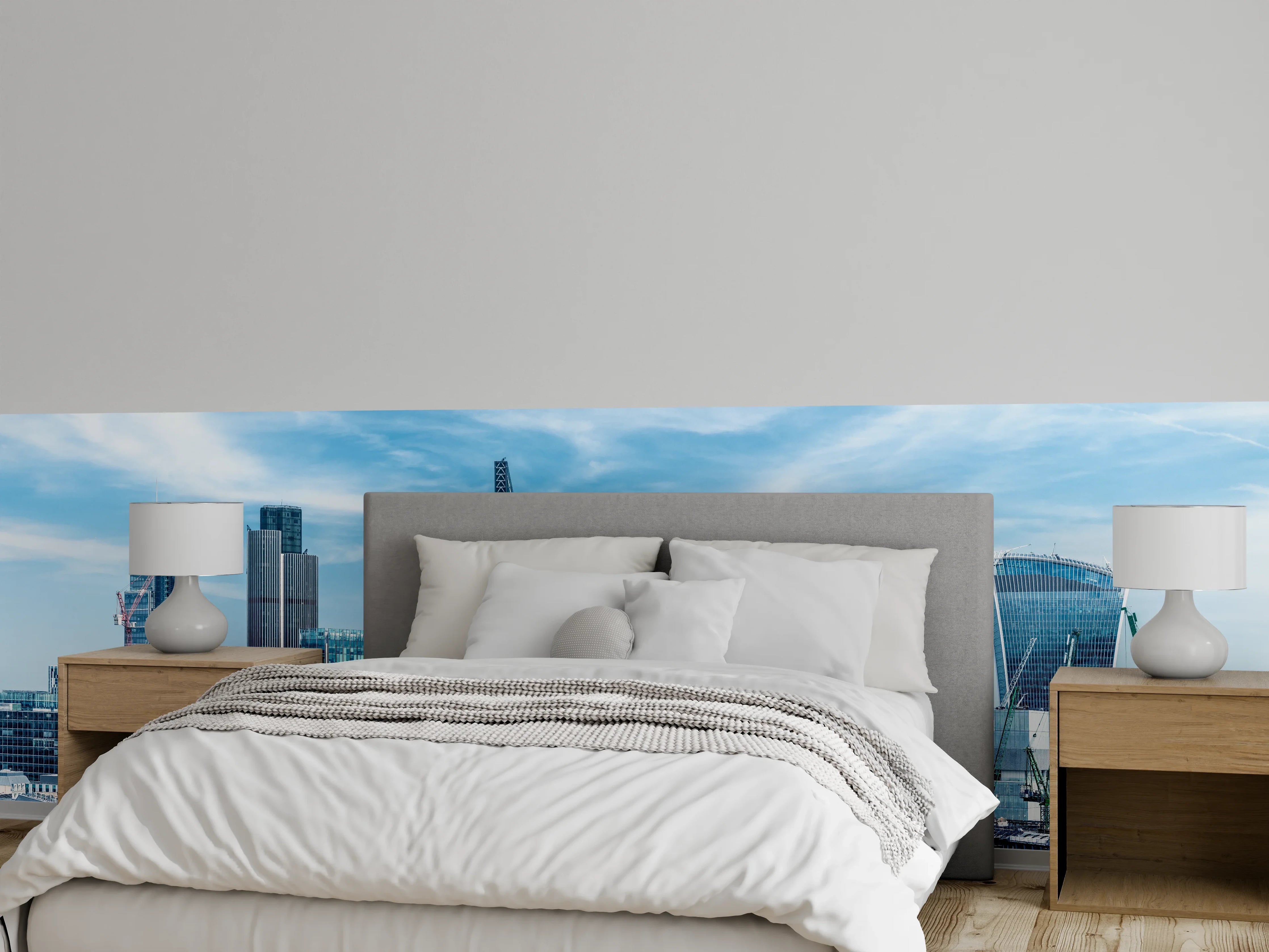 Wandverkleidung Schlafzimmer - London Skyline City Panorama modern