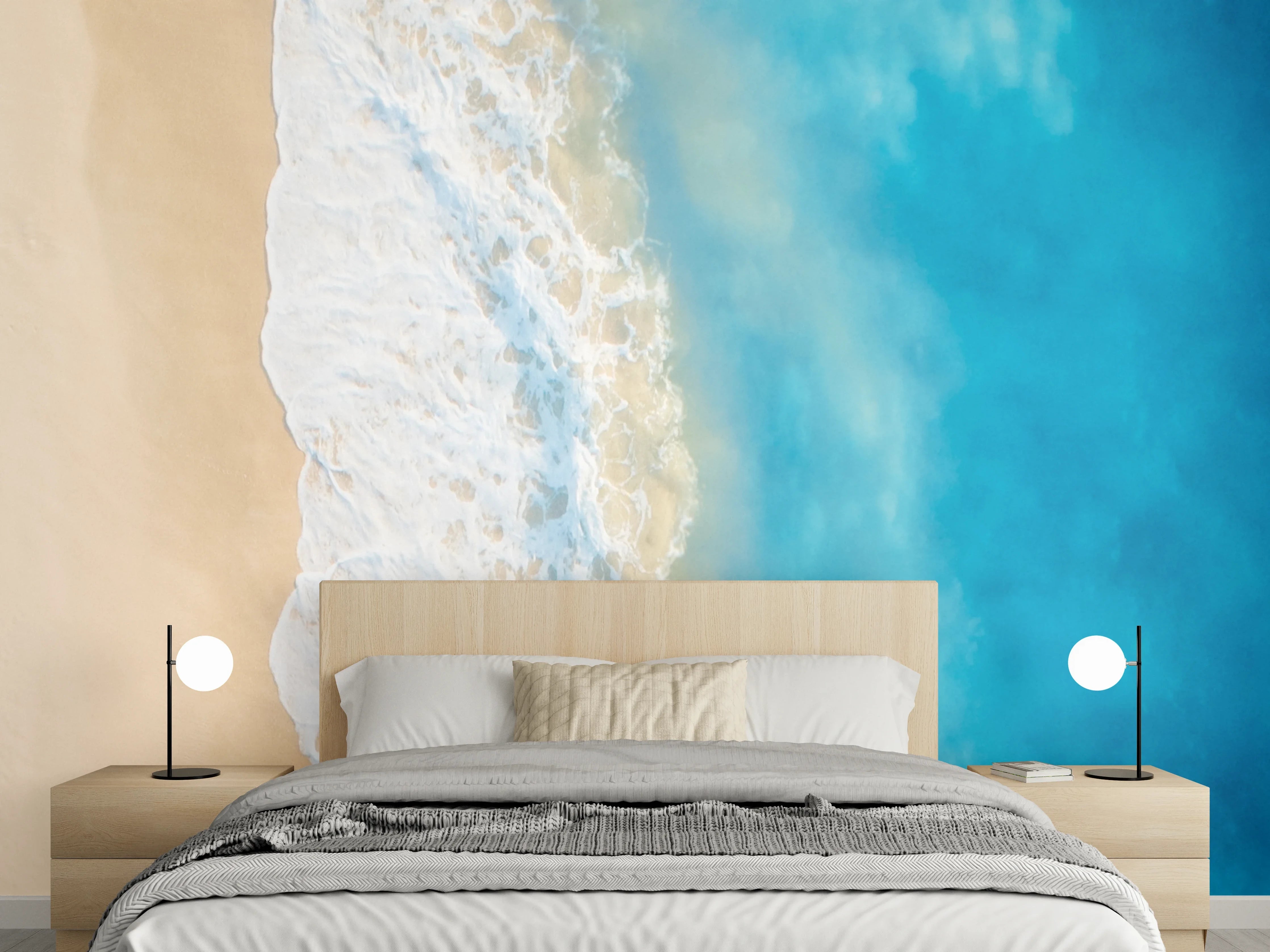 Wandverkleidung Schlafzimmer - Luftaufnahme von Regenschirm