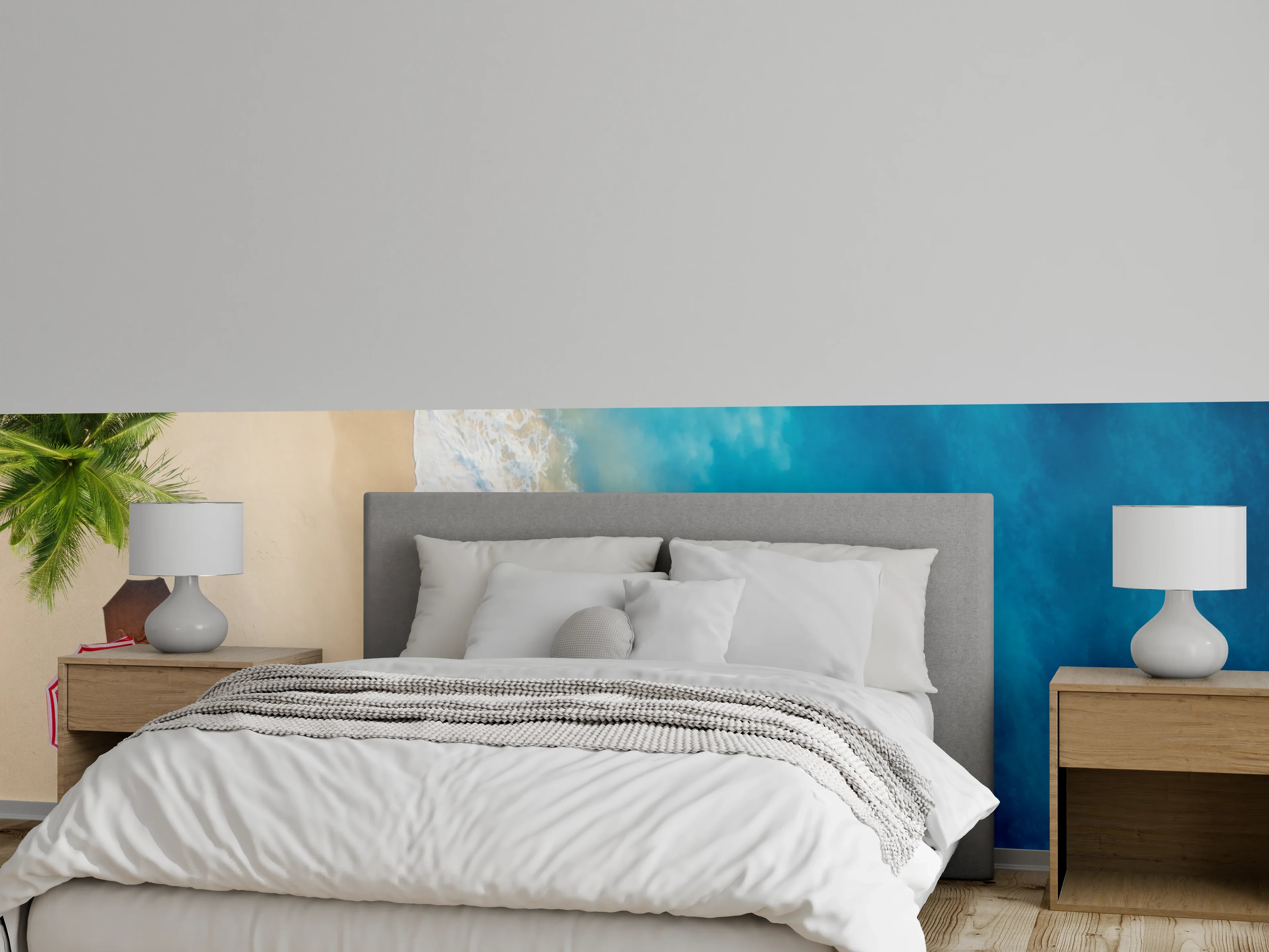 Wandverkleidung Schlafzimmer - Luftaufnahme von Regenschirm