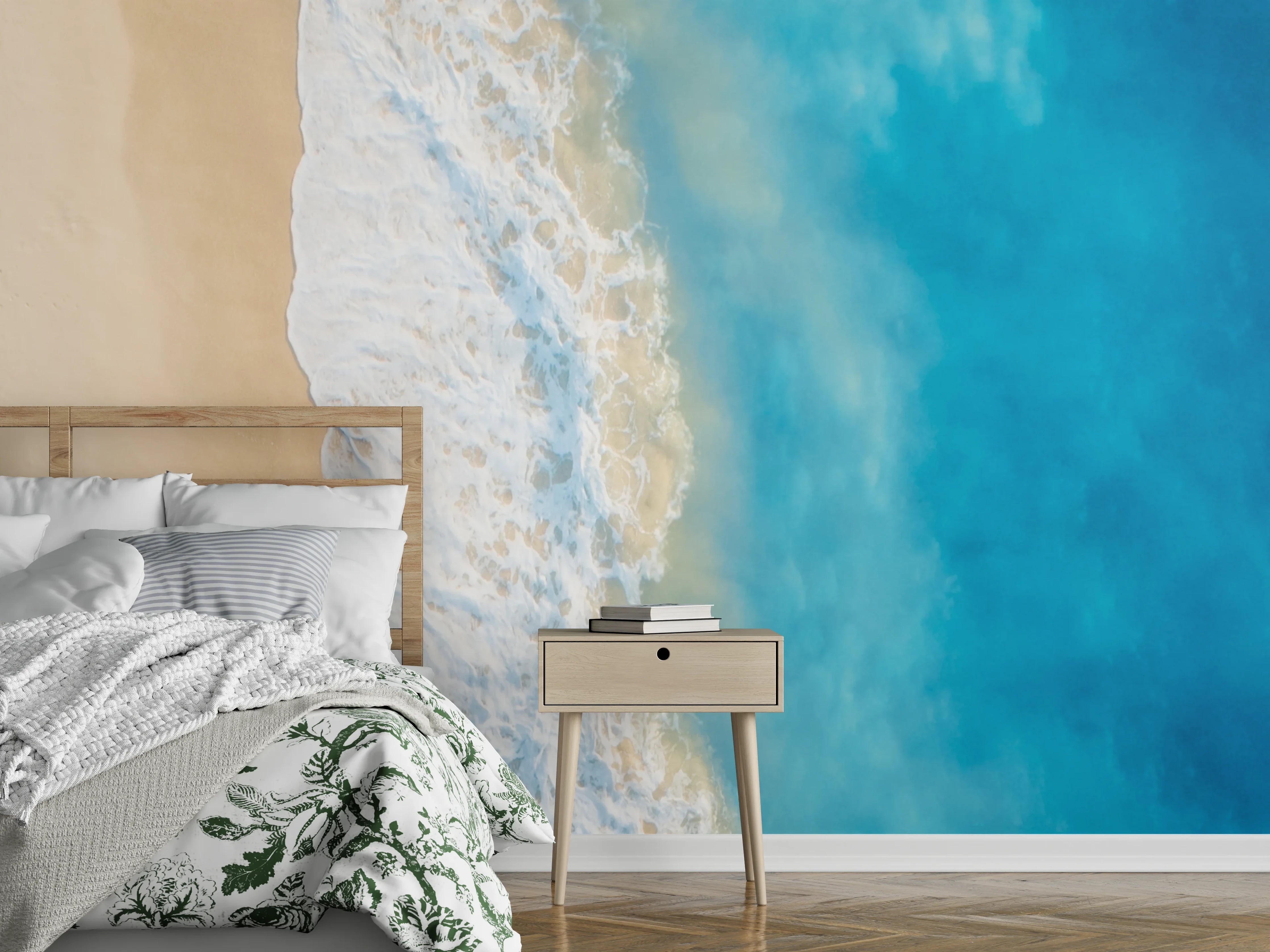Wandverkleidung Schlafzimmer - Luftaufnahme von Regenschirm