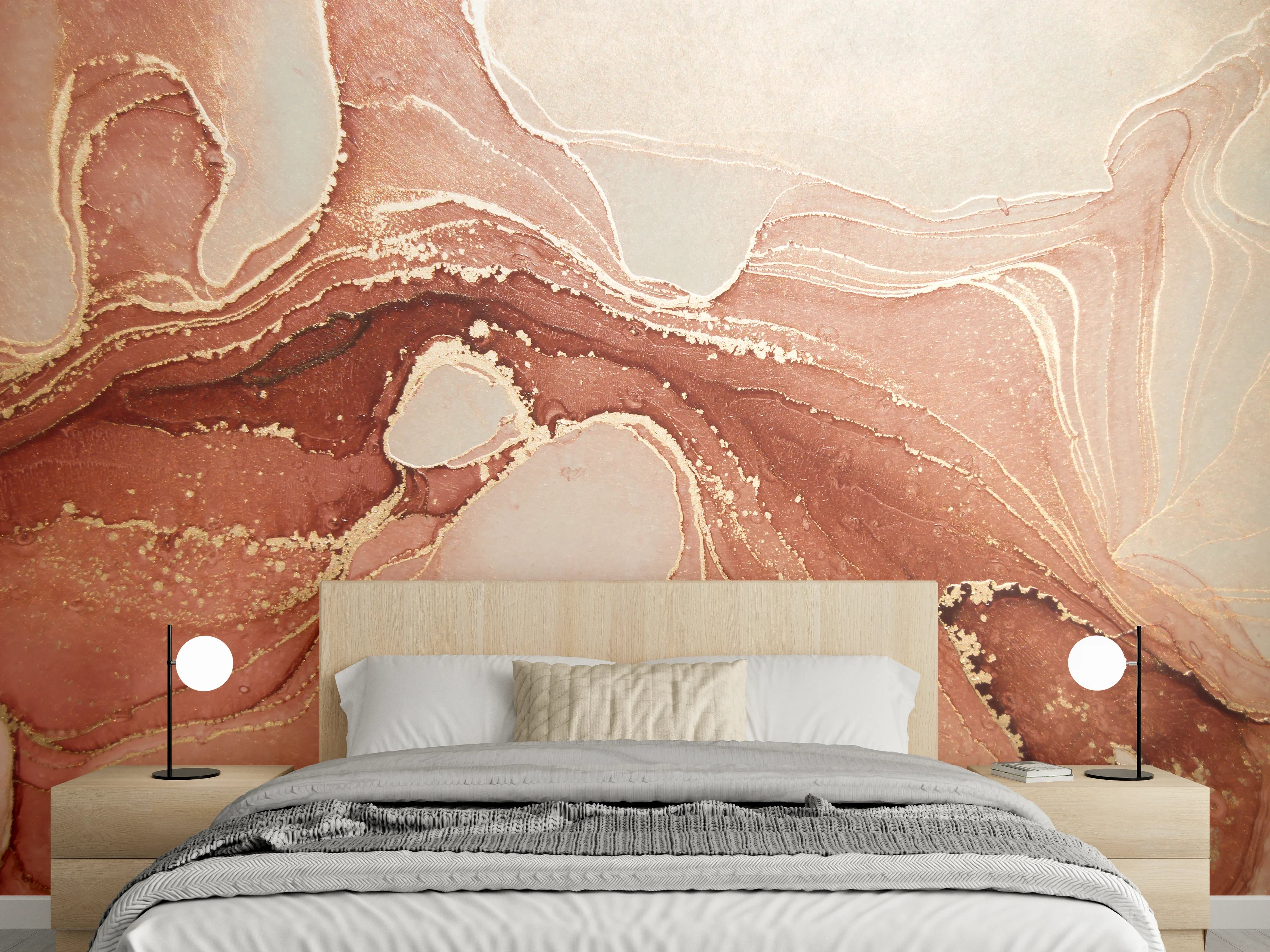 Wandverkleidung Schlafzimmer - Luxuriöse Darstellung durch flüssige Kunst