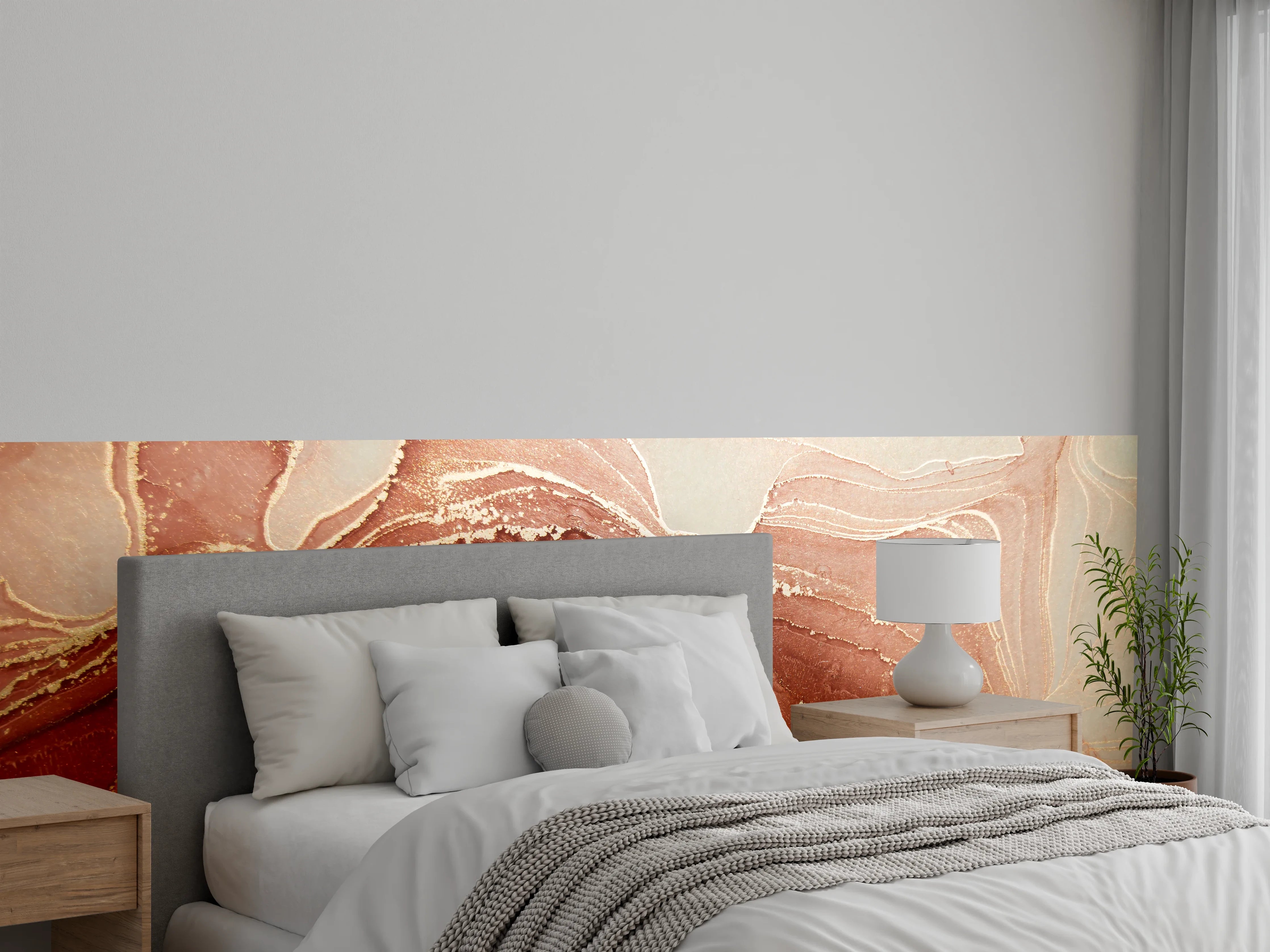 Wandverkleidung Schlafzimmer - Luxuriöse Darstellung durch flüssige Kunst