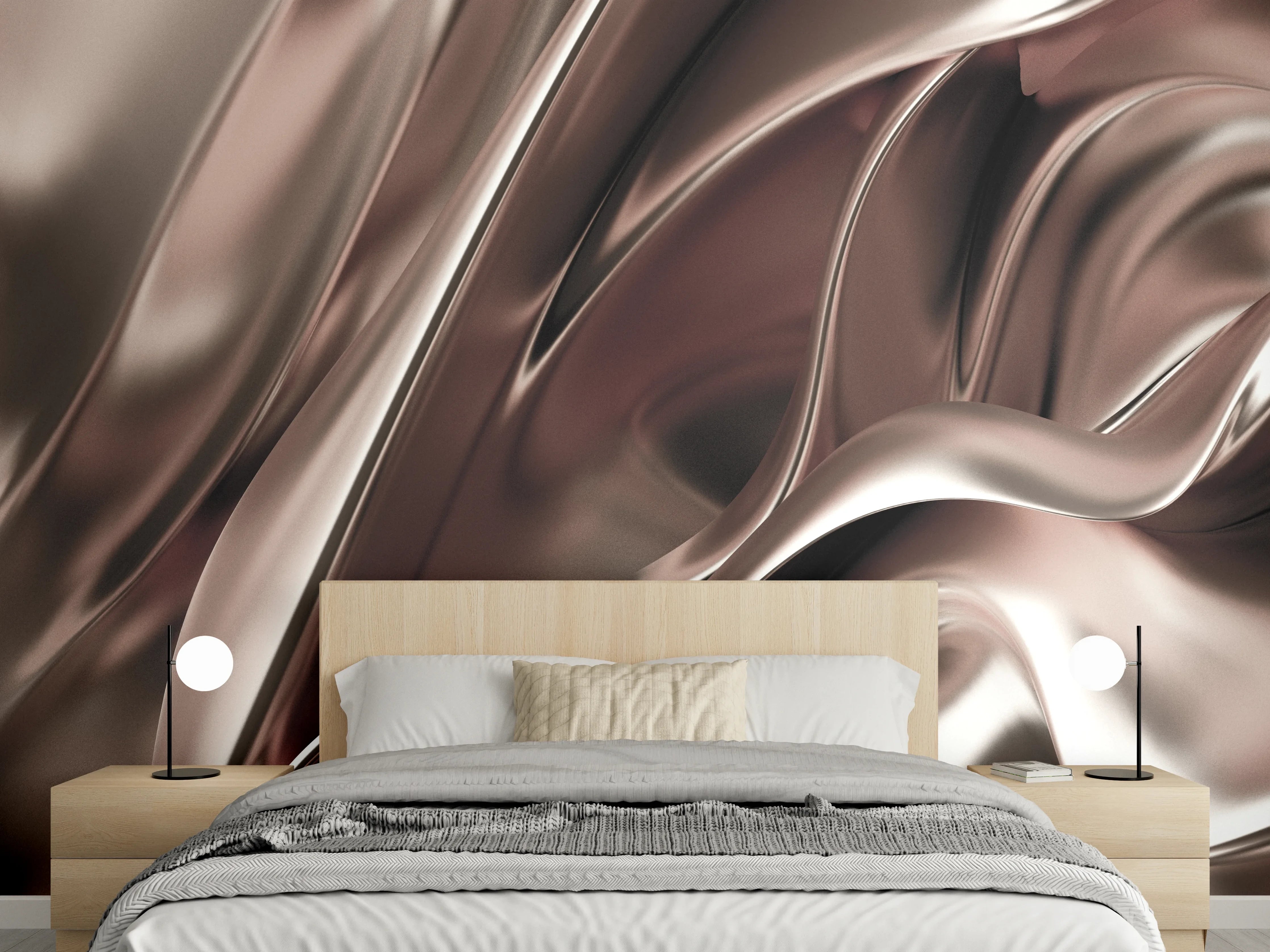 Wandverkleidung Schlafzimmer - Luxus-Weiße Marmor-Textur mit Grautönen
