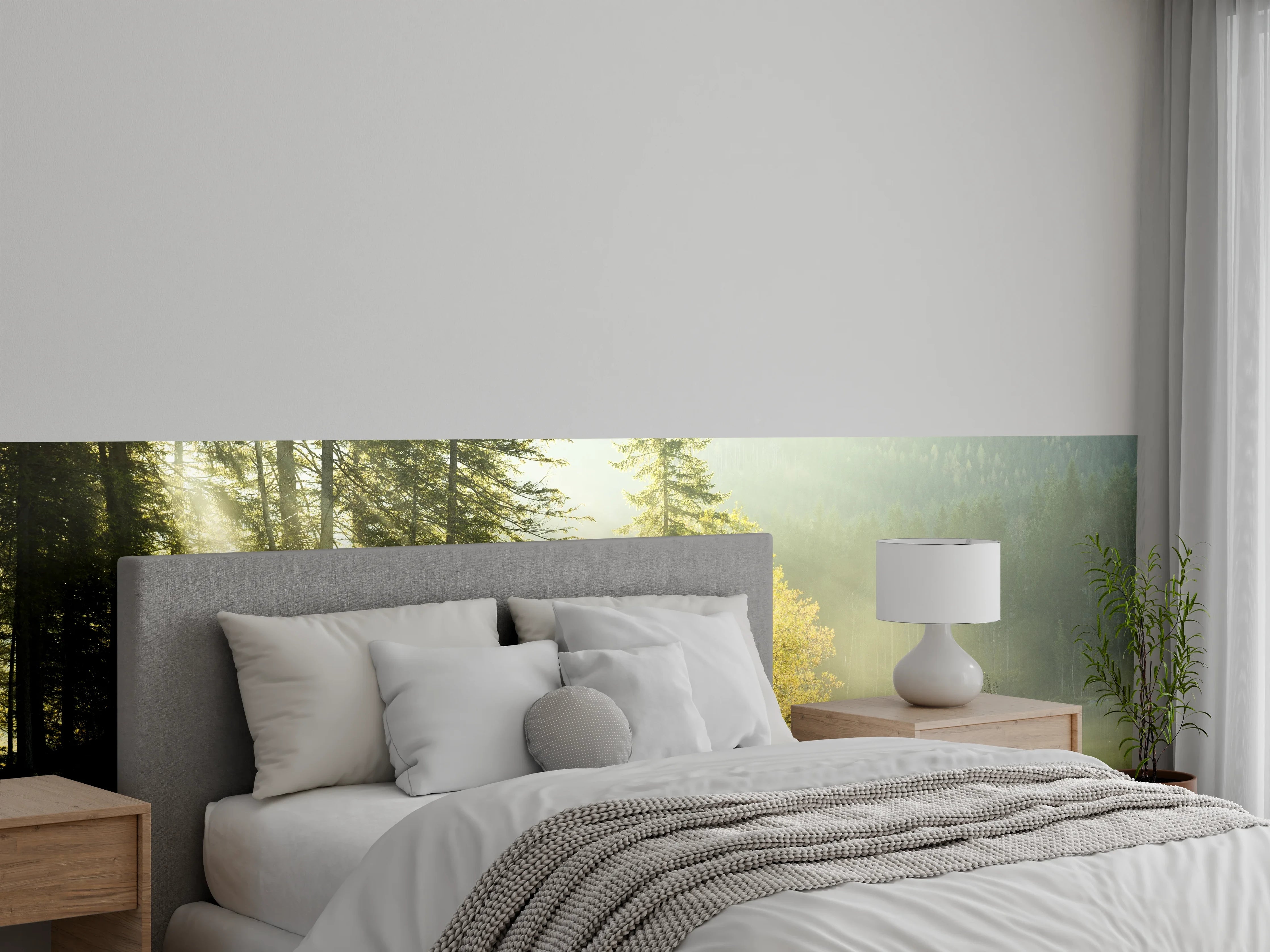 Wandverkleidung Schlafzimmer - Magischer Morgen am See
