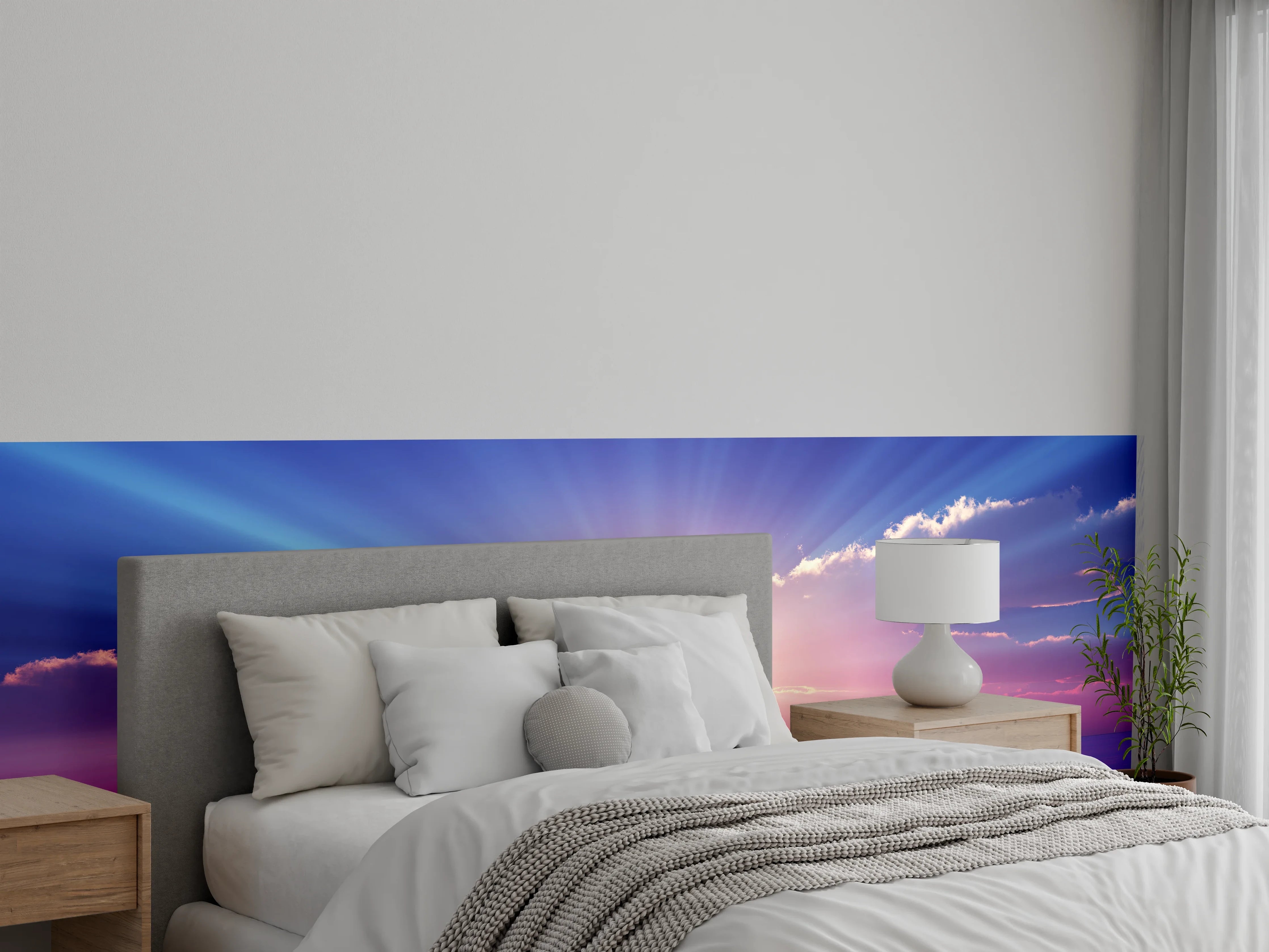 Wandverkleidung Schlafzimmer - Magischer Sonnenaufgang über ruhigem Meer