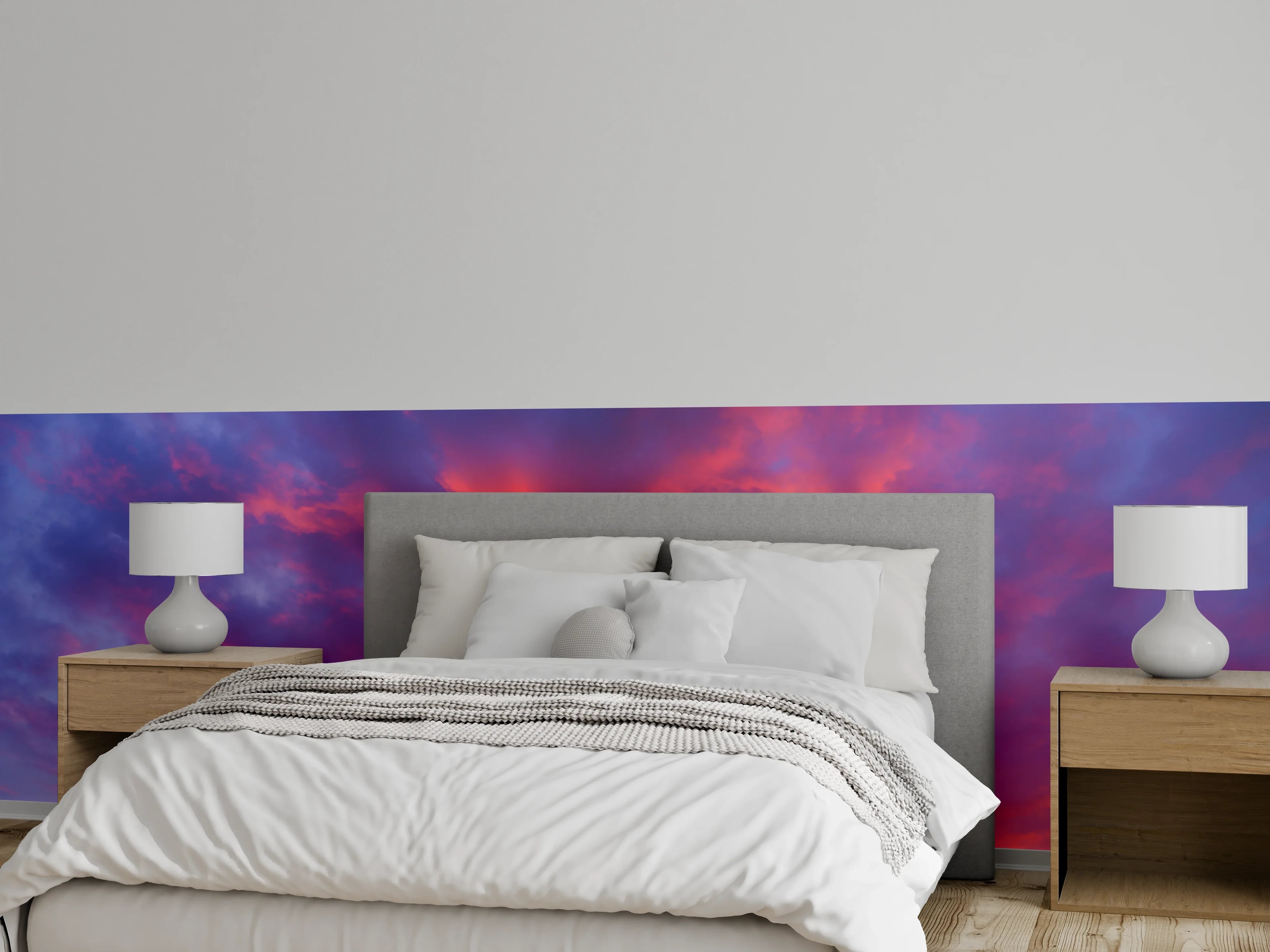 Wandverkleidung Schlafzimmer - Magischer Sonnenuntergang Himmel Fotomotiv