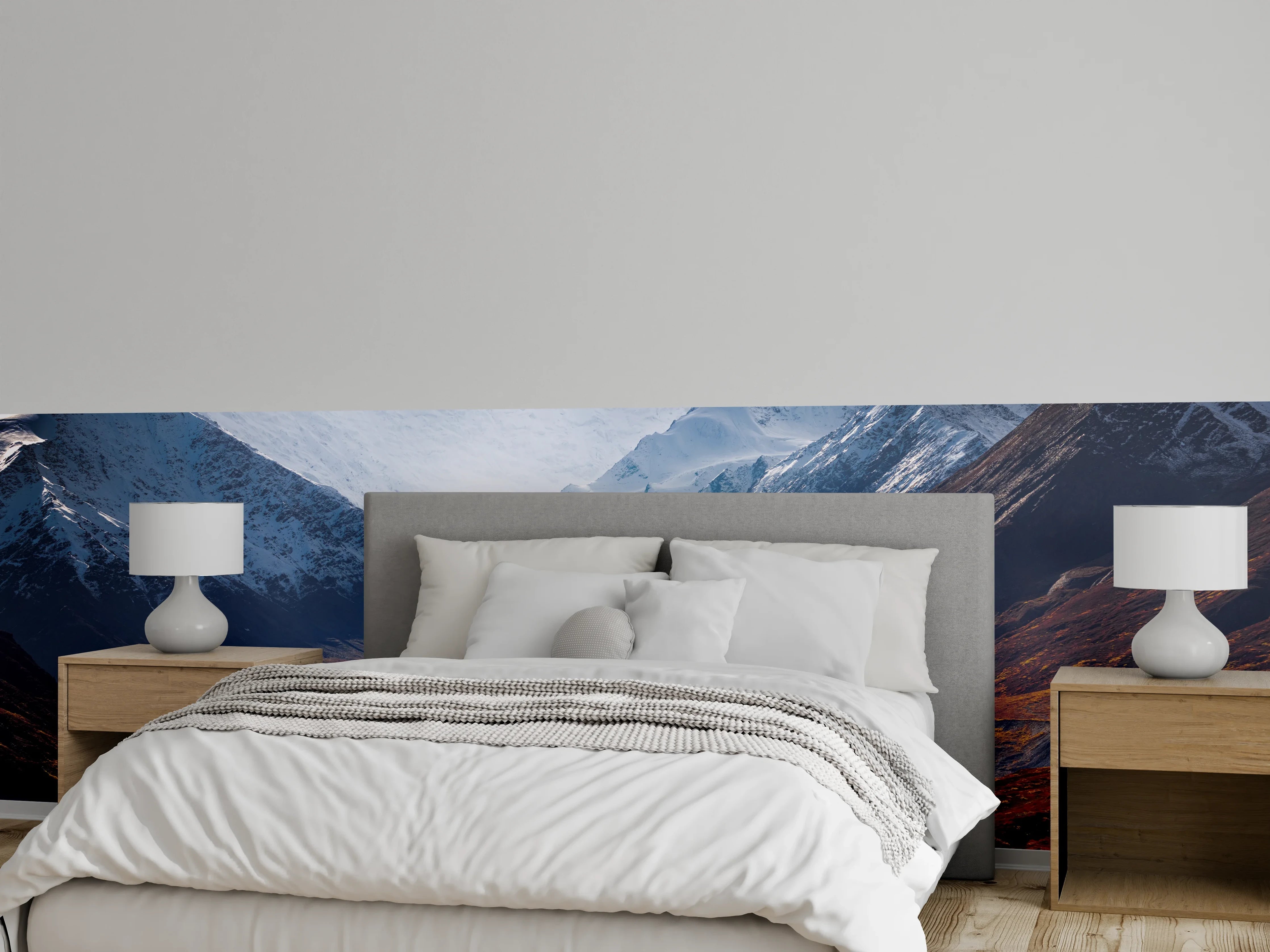 Wandverkleidung Schlafzimmer - Majestätische Berglandschaft im Herbstglanz