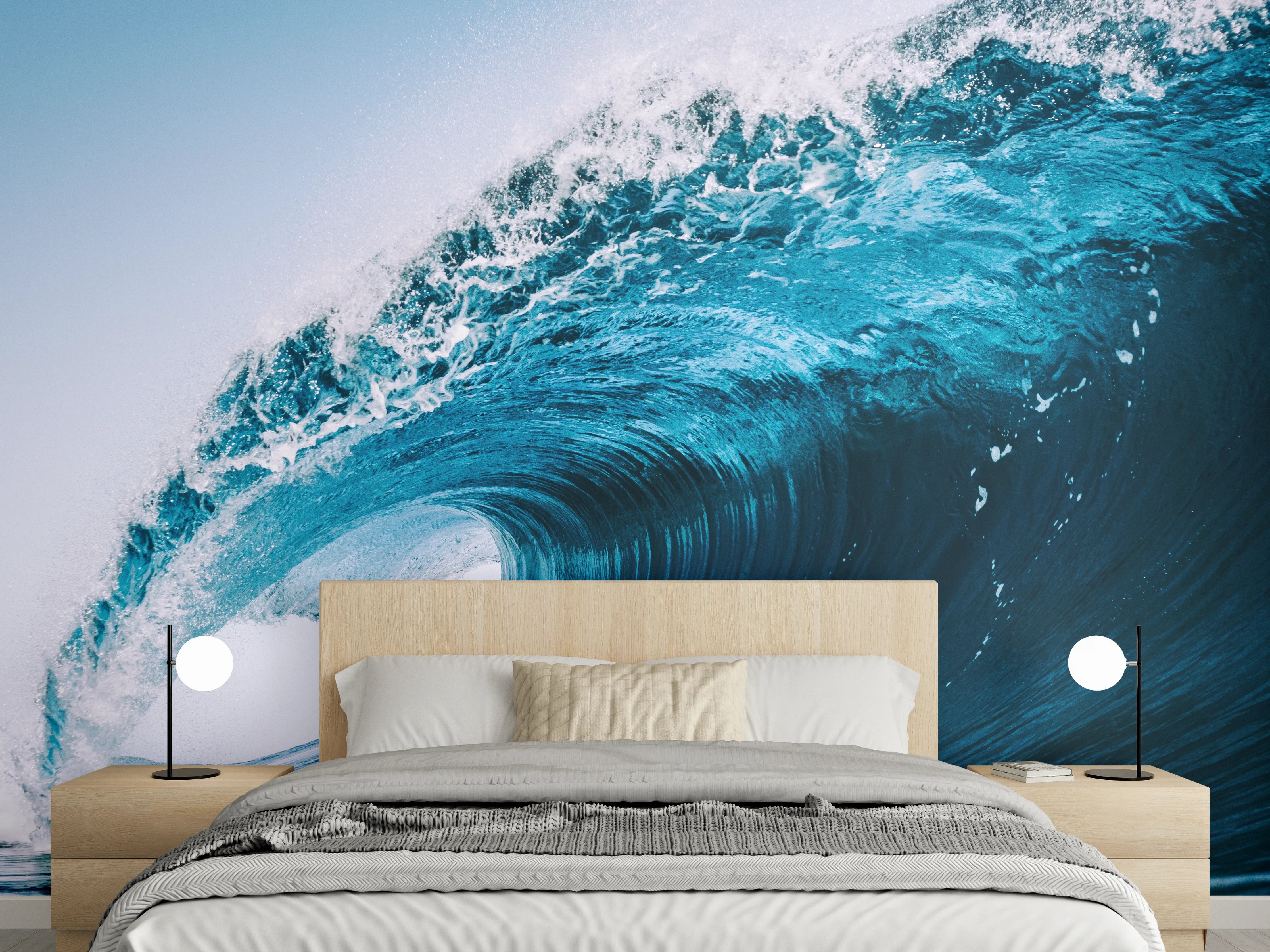 Wandverkleidung Schlafzimmer - Majestätische Welle – Ozean Fotokunst