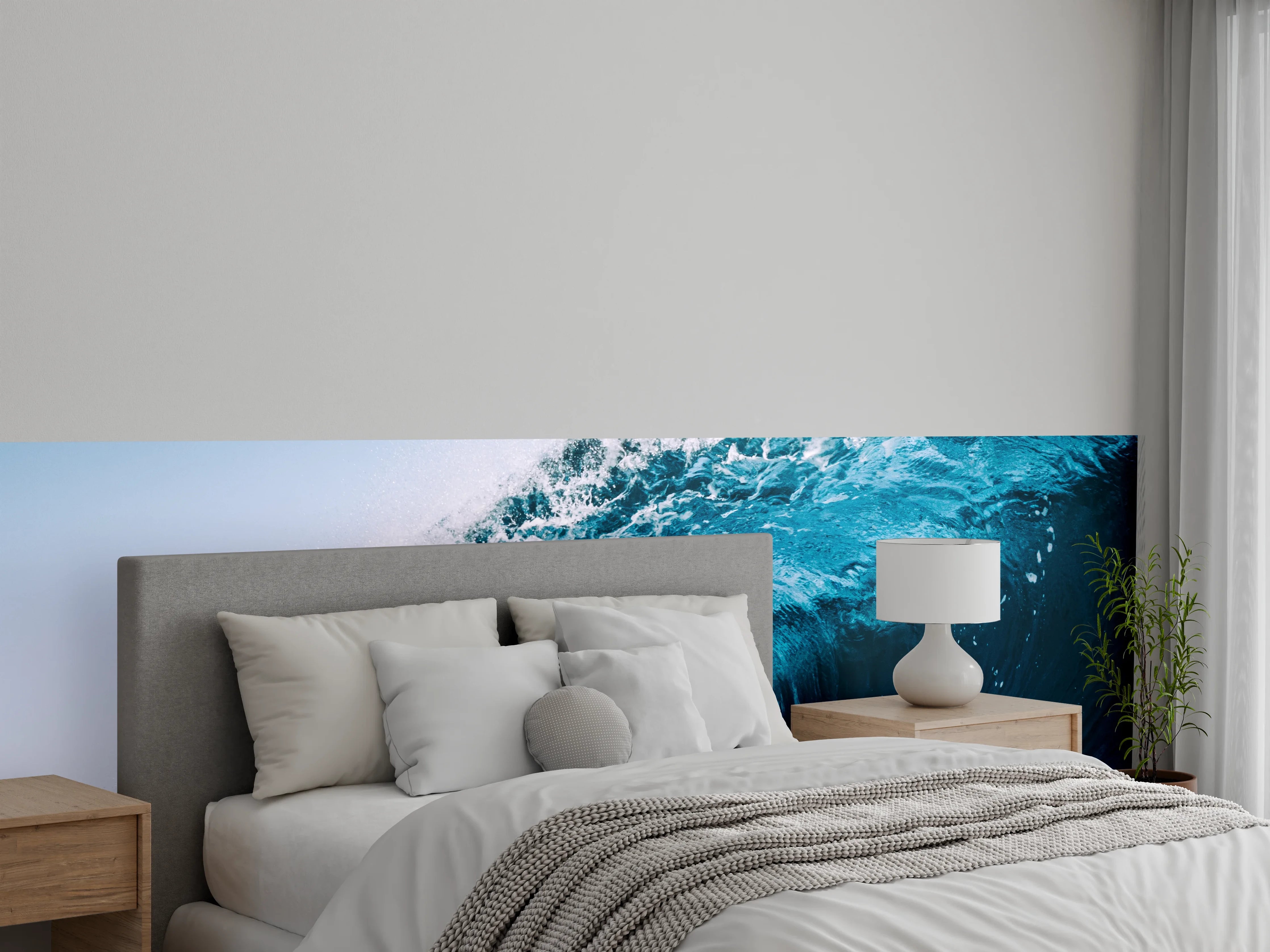 Wandverkleidung Schlafzimmer - Majestätische Welle – Ozean Fotokunst