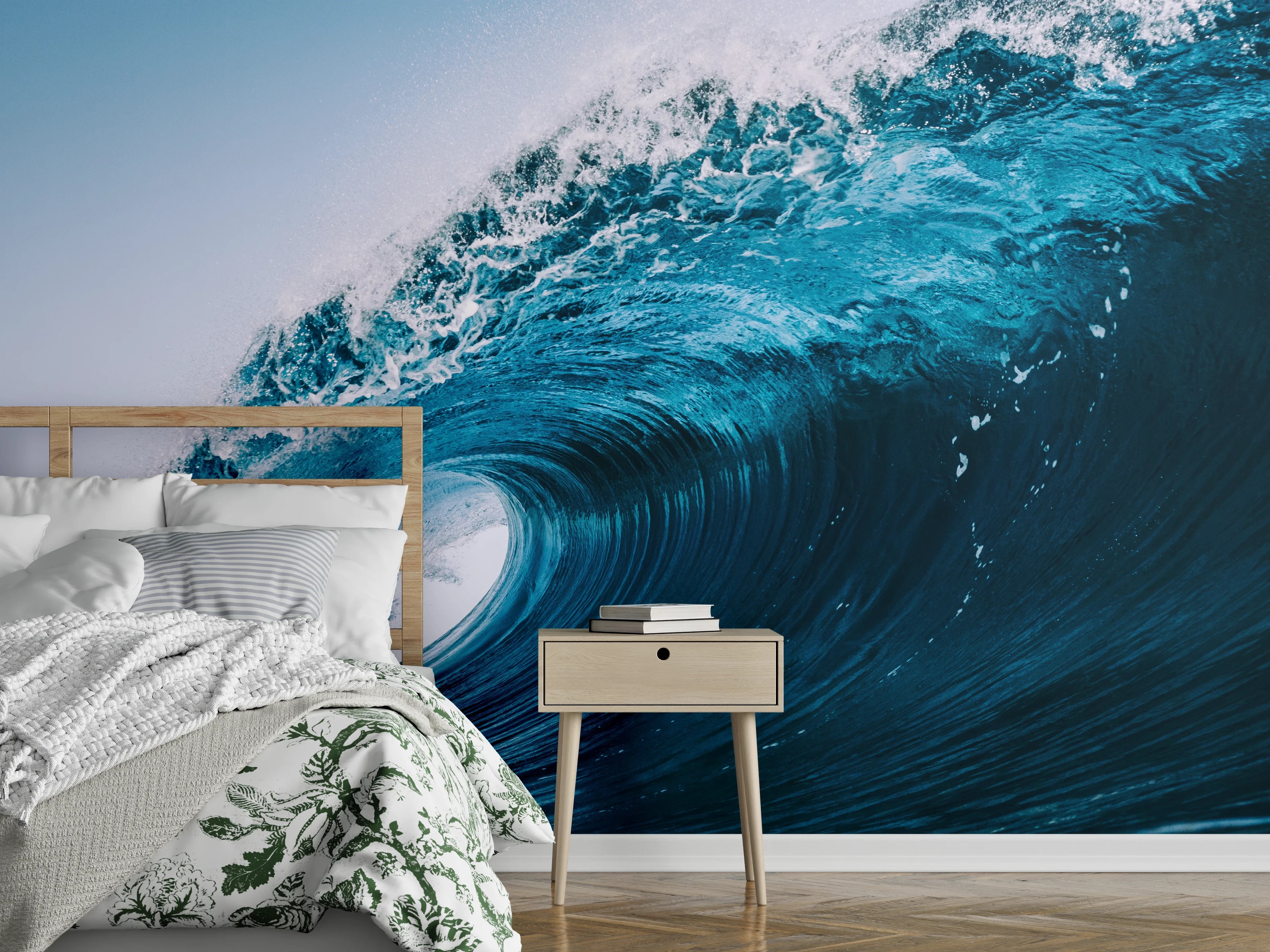 Wandverkleidung Schlafzimmer - Majestätische Welle – Ozean Fotokunst