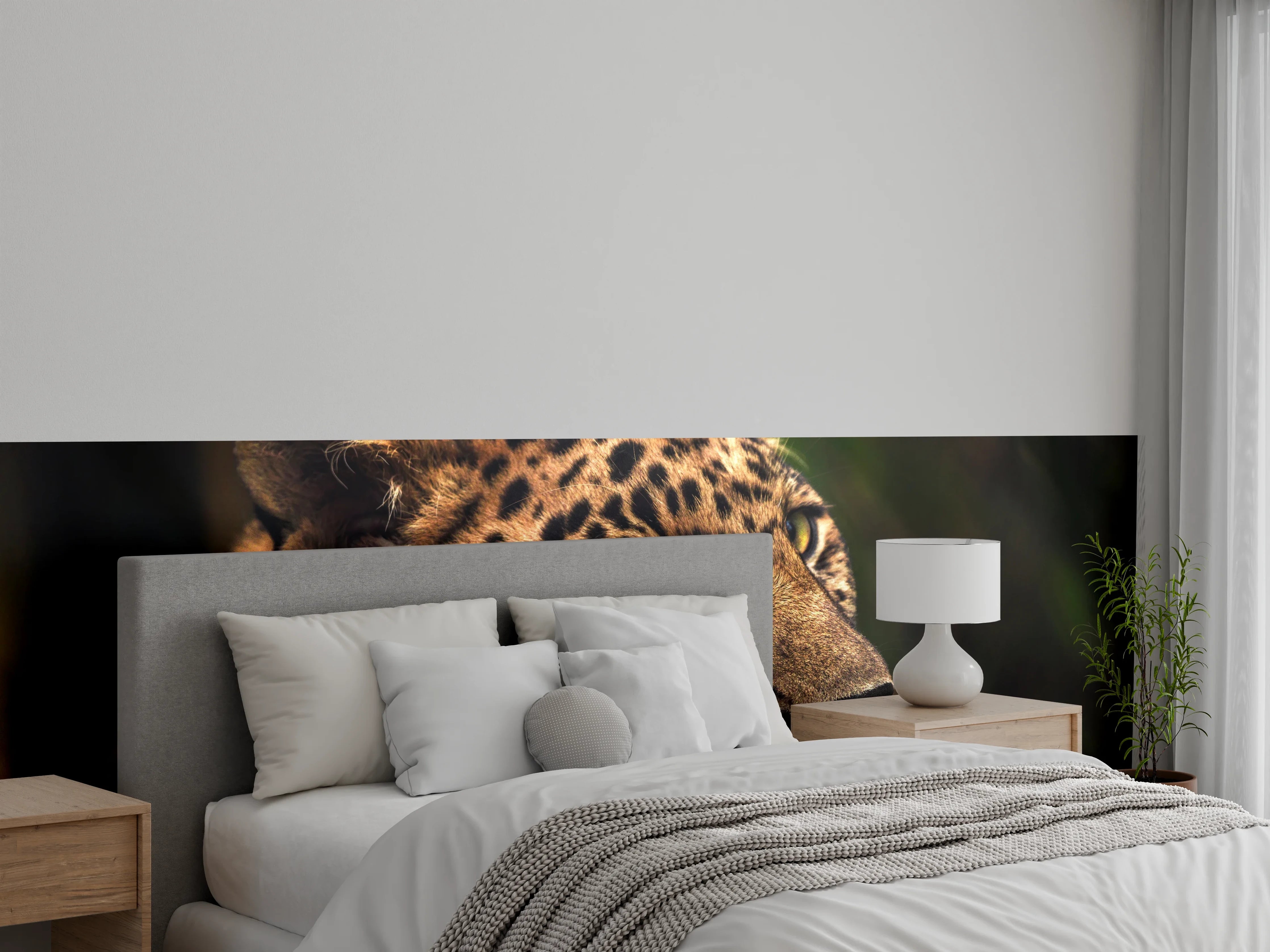 Wandverkleidung Schlafzimmer - Majestätischer Amur-Leopard