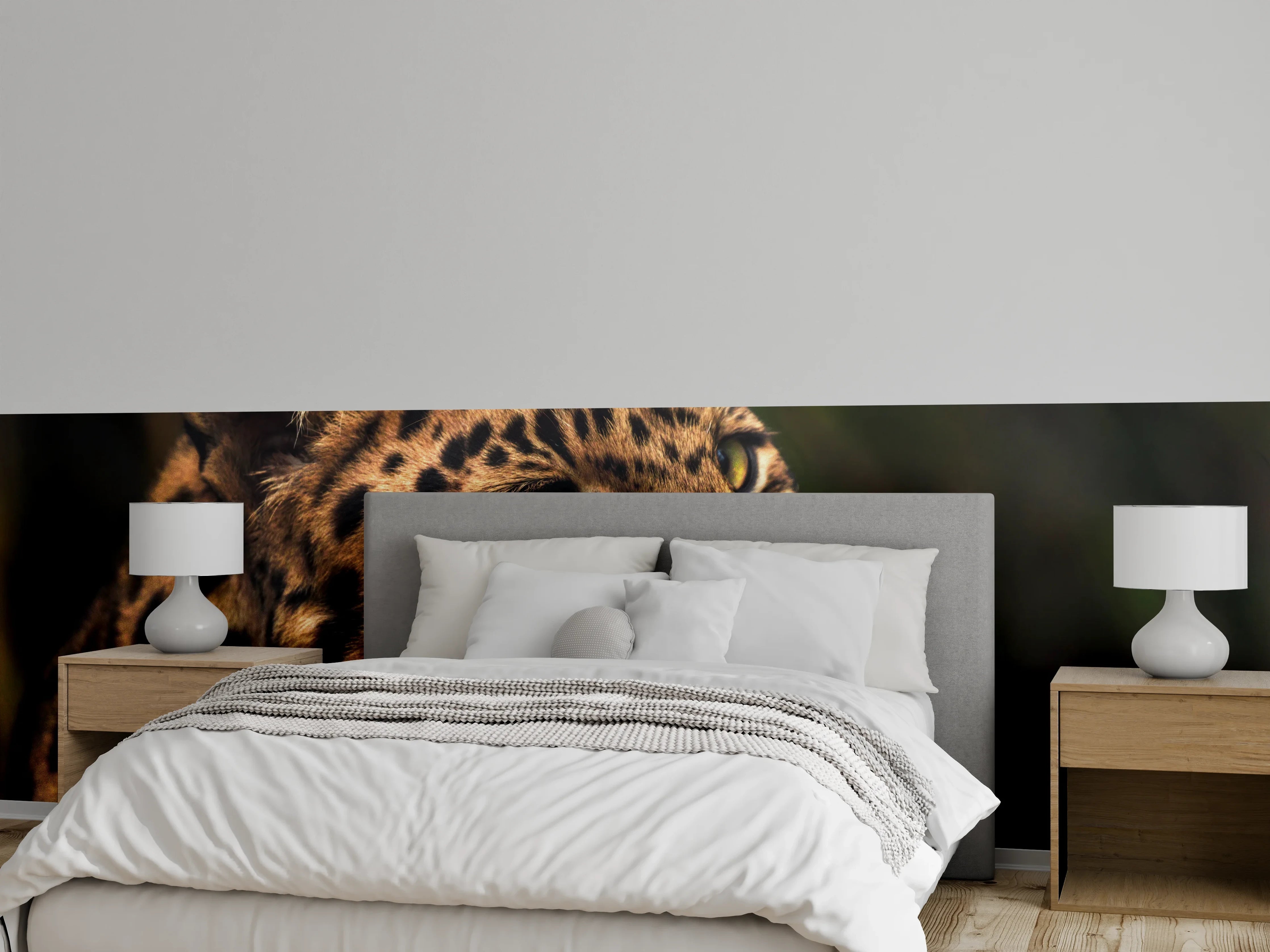 Wandverkleidung Schlafzimmer - Majestätischer Amur-Leopard