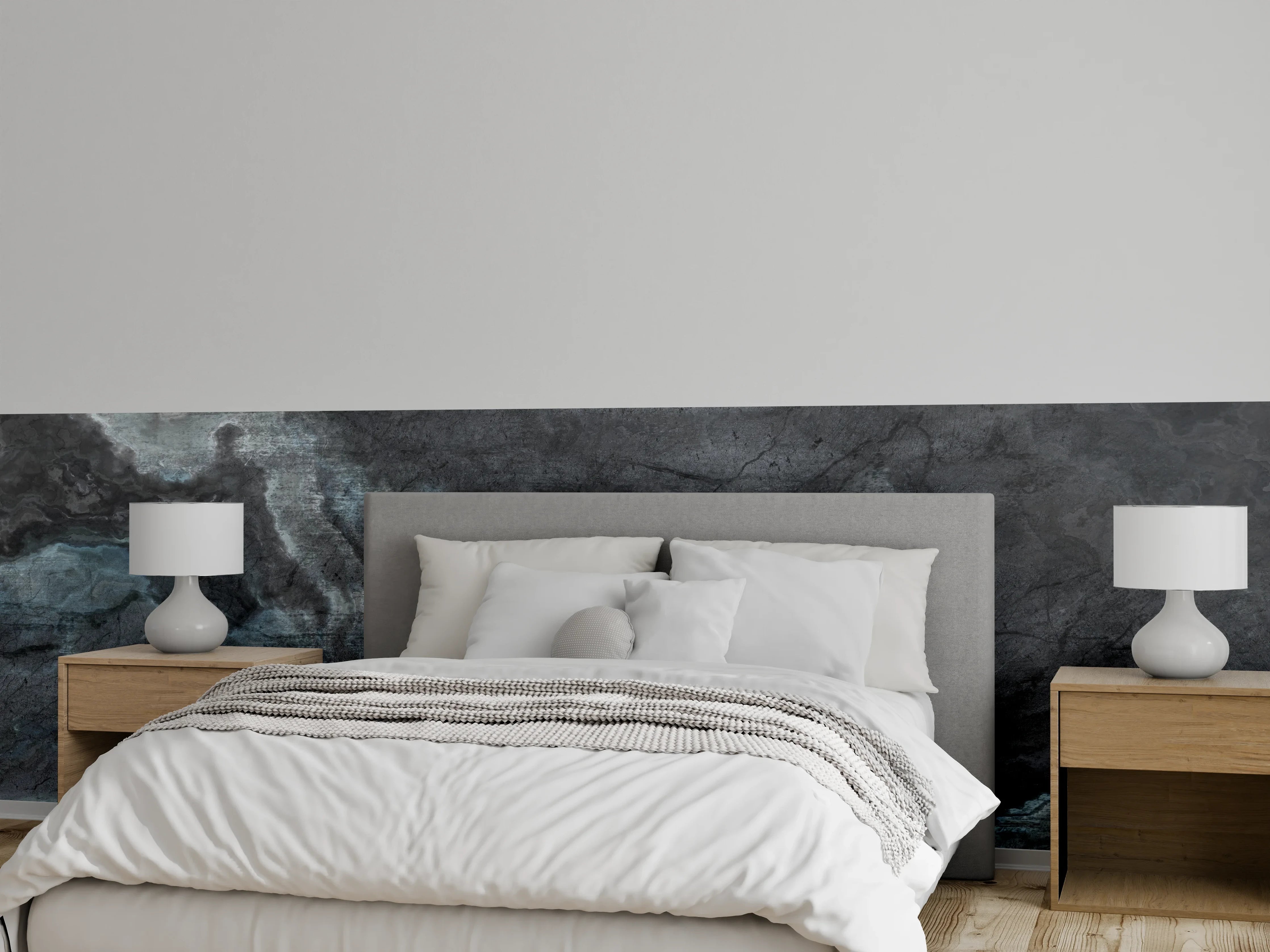 Wandverkleidung Schlafzimmer - Marmorstein Textur - Elegant