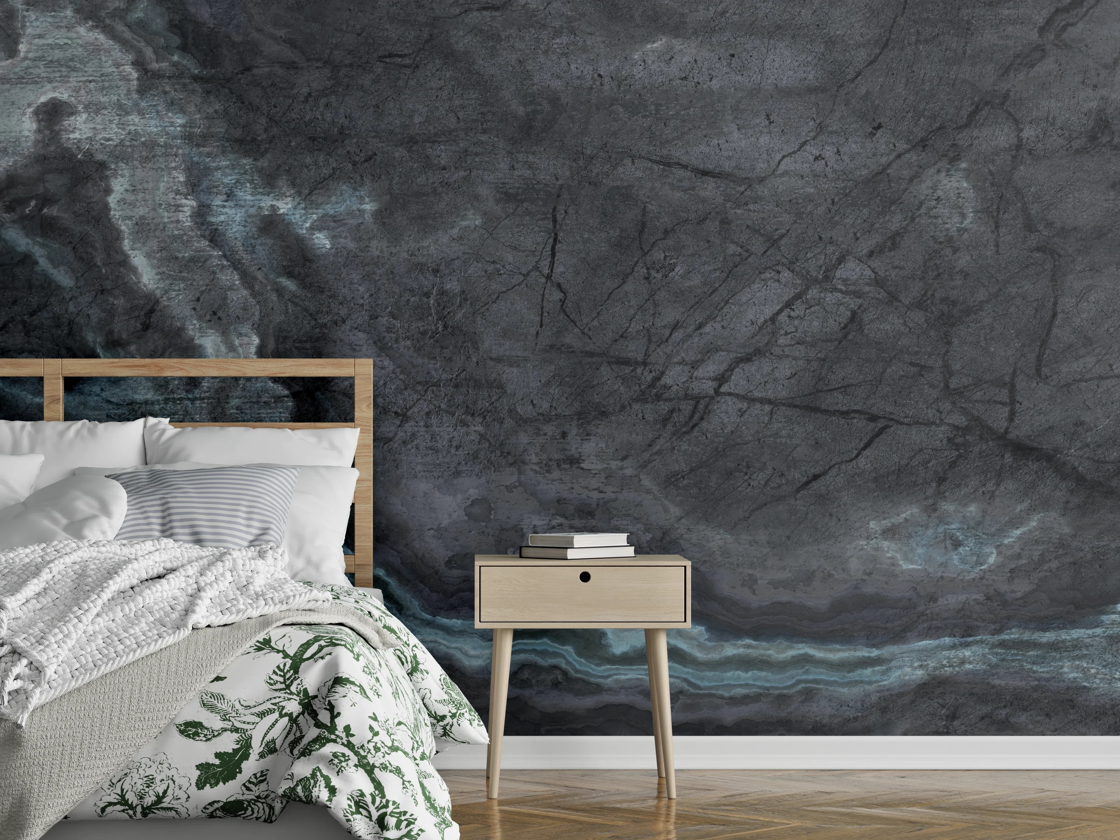 Wandverkleidung Schlafzimmer - Marmorstein Textur - Elegant