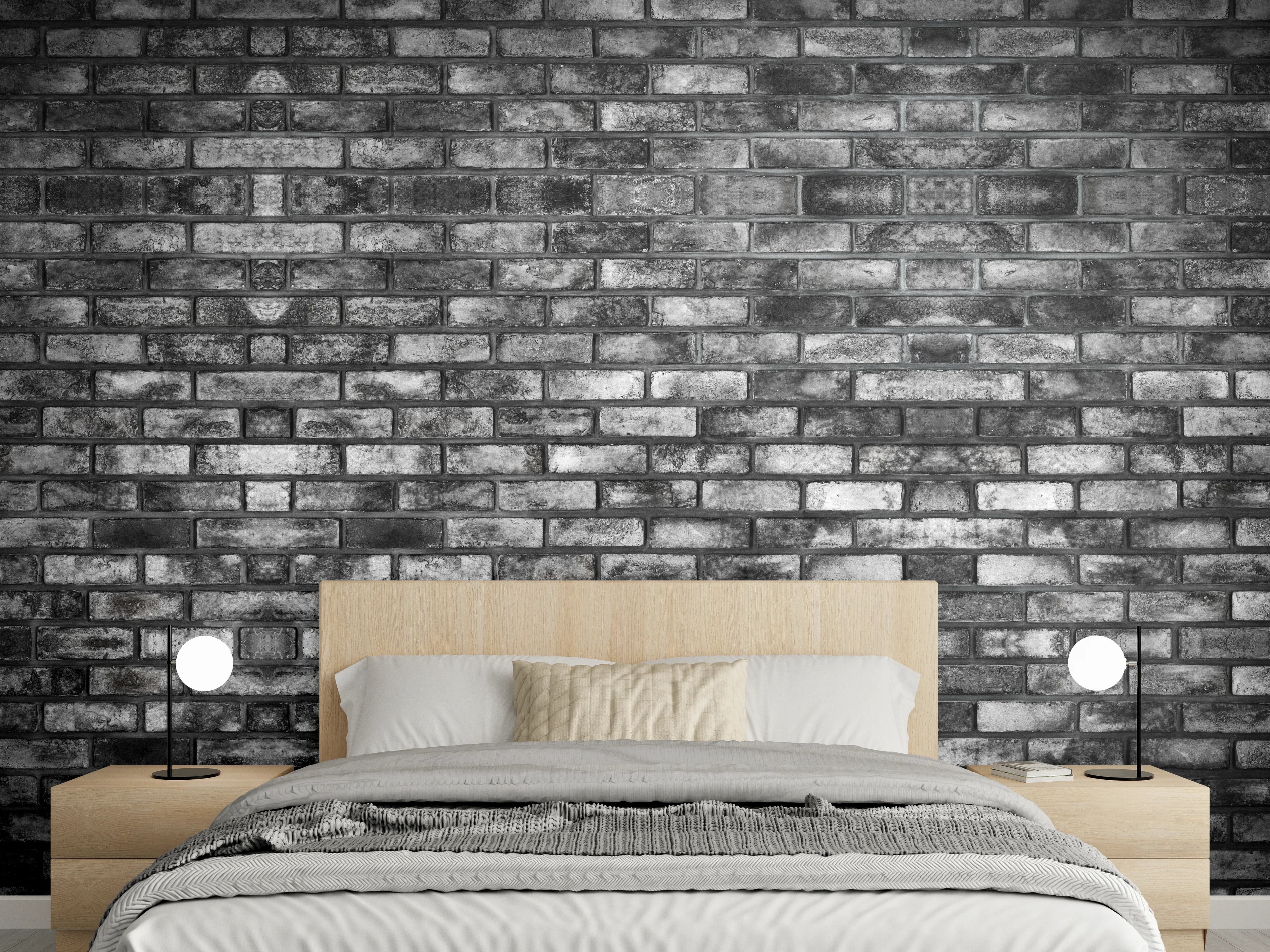Wandverkleidung Schlafzimmer - Metallische Steinstruktur