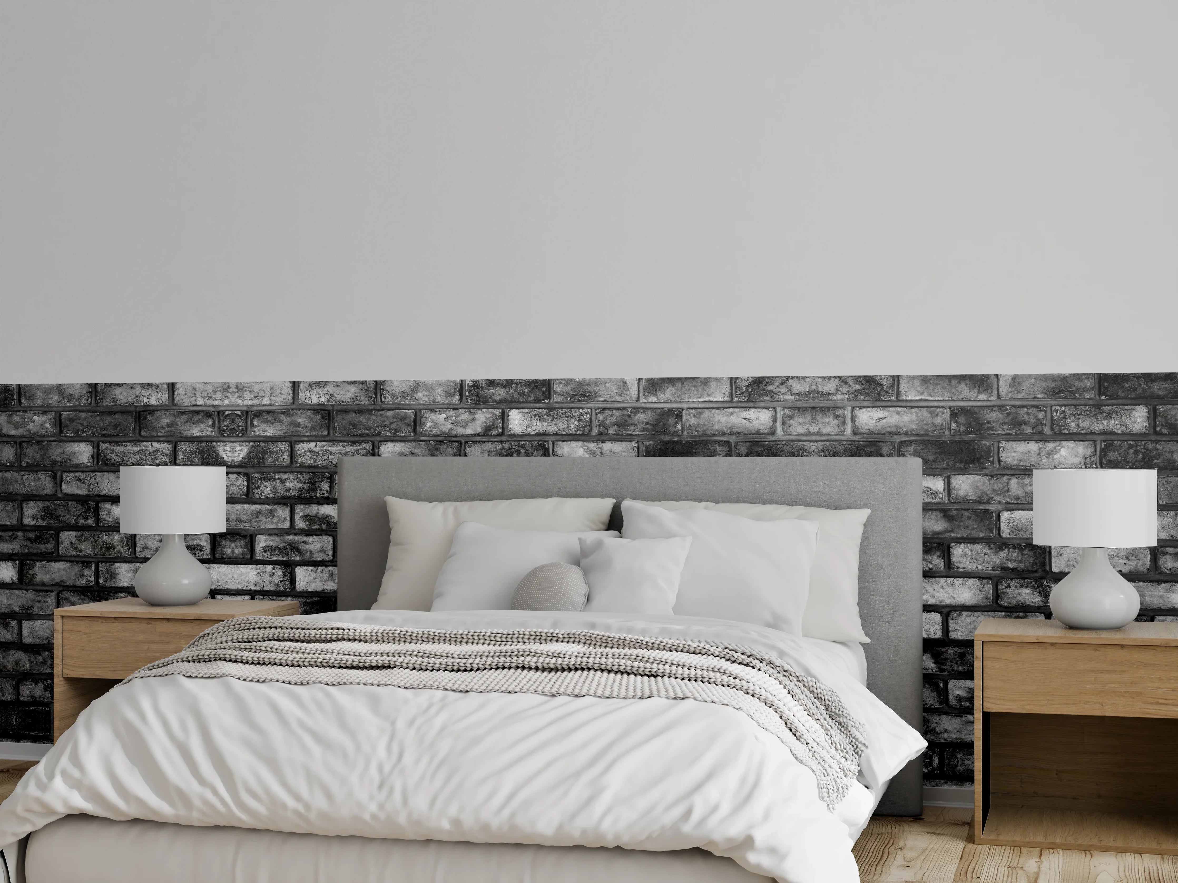 Wandverkleidung Schlafzimmer - Metallische Steinstruktur