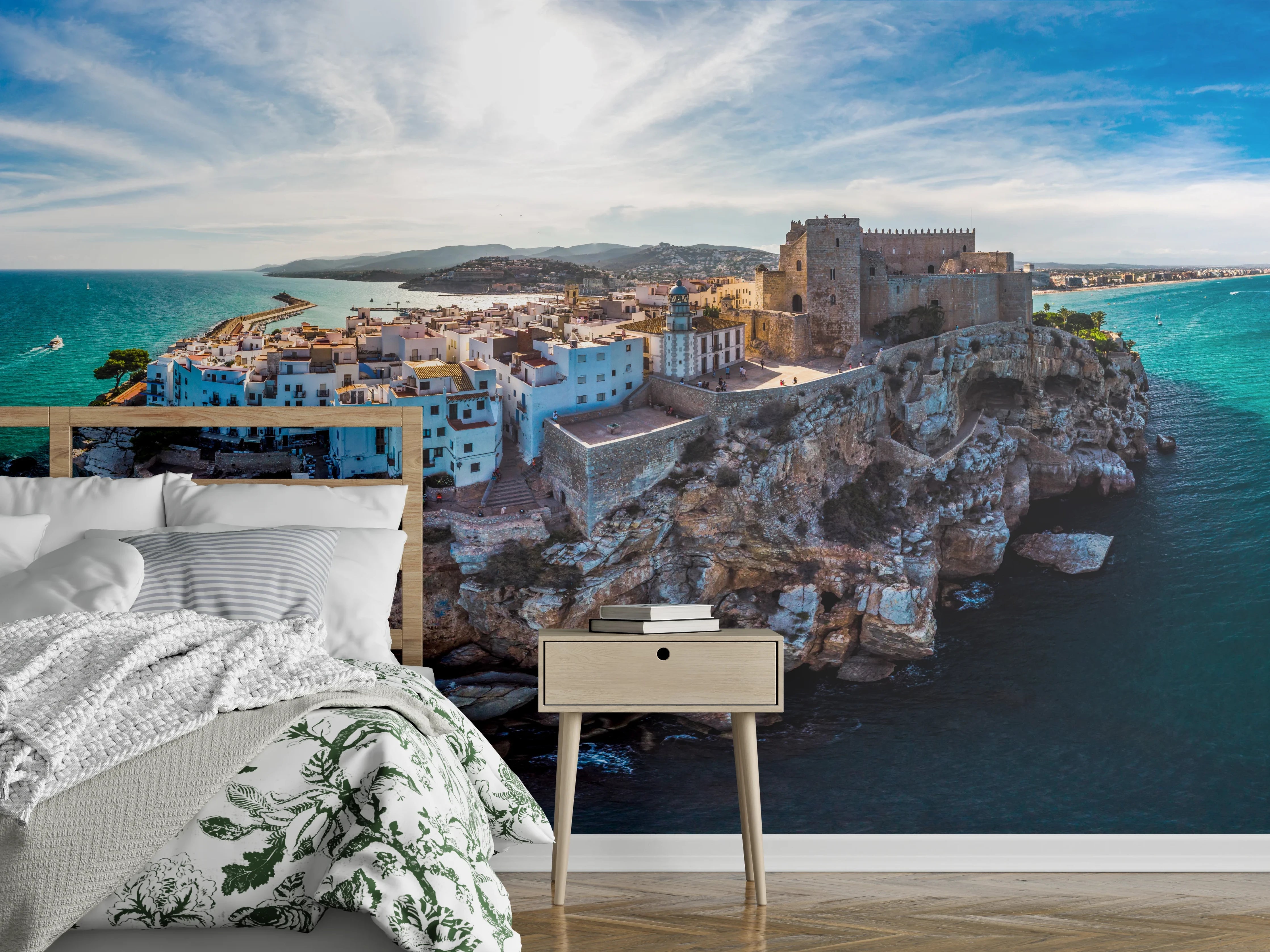 Wandverkleidung Schlafzimmer - Mittelalterliche Burg am Mittelmeer