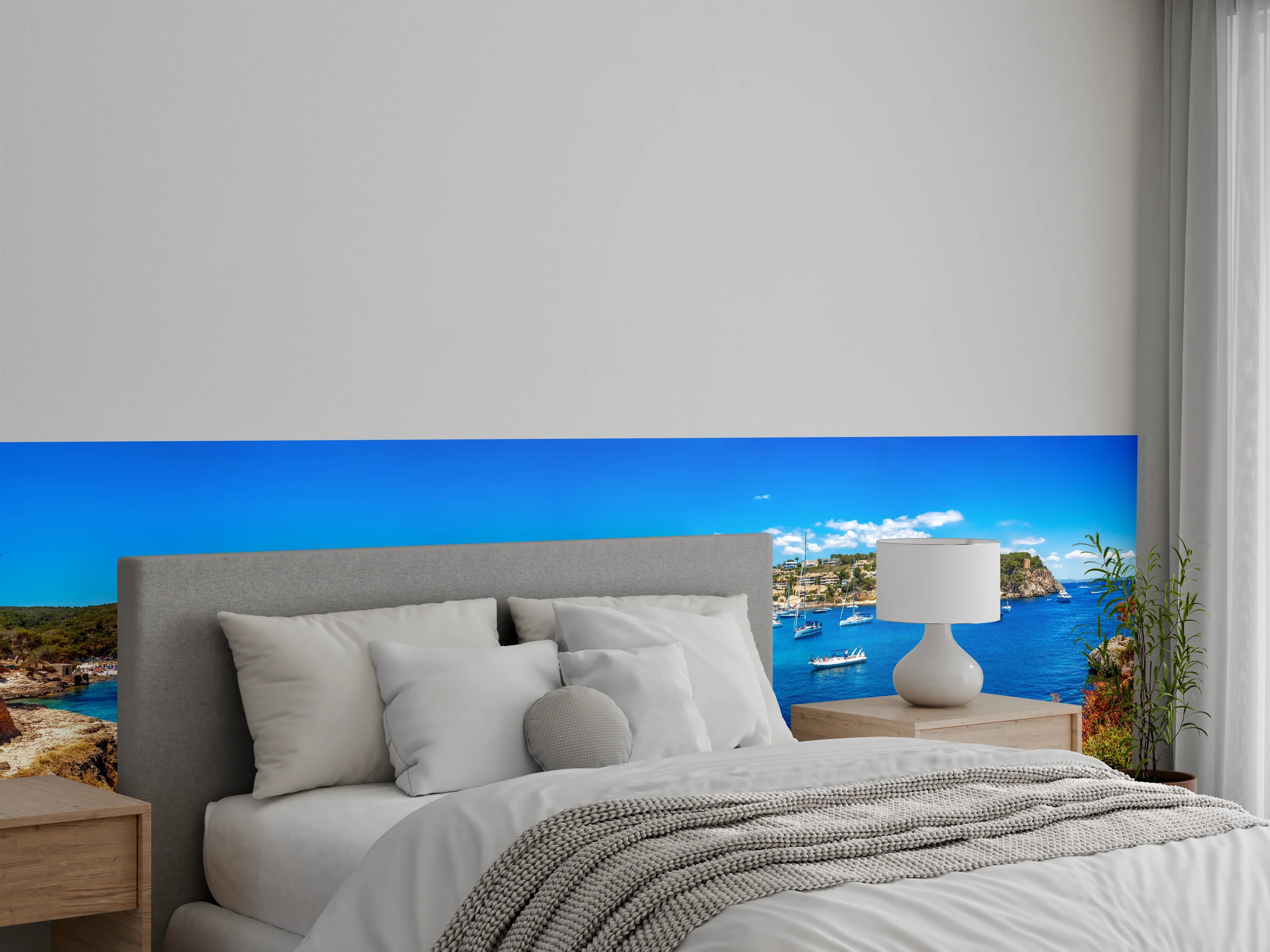 Wandverkleidung Schlafzimmer - Mittelmeer Küstenlandschaft Panorama