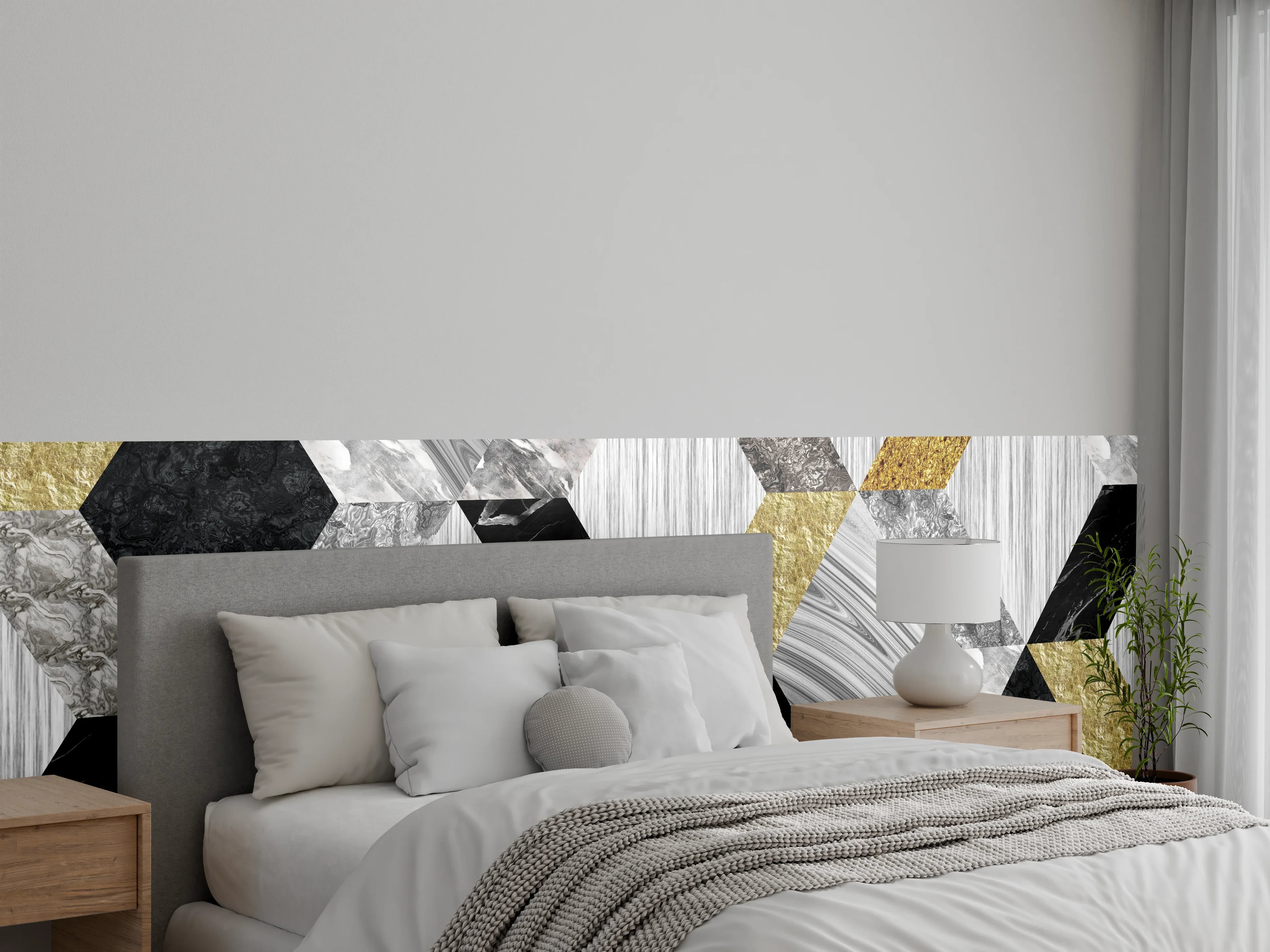 Wandverkleidung Schlafzimmer - Moderne Keramik Textur