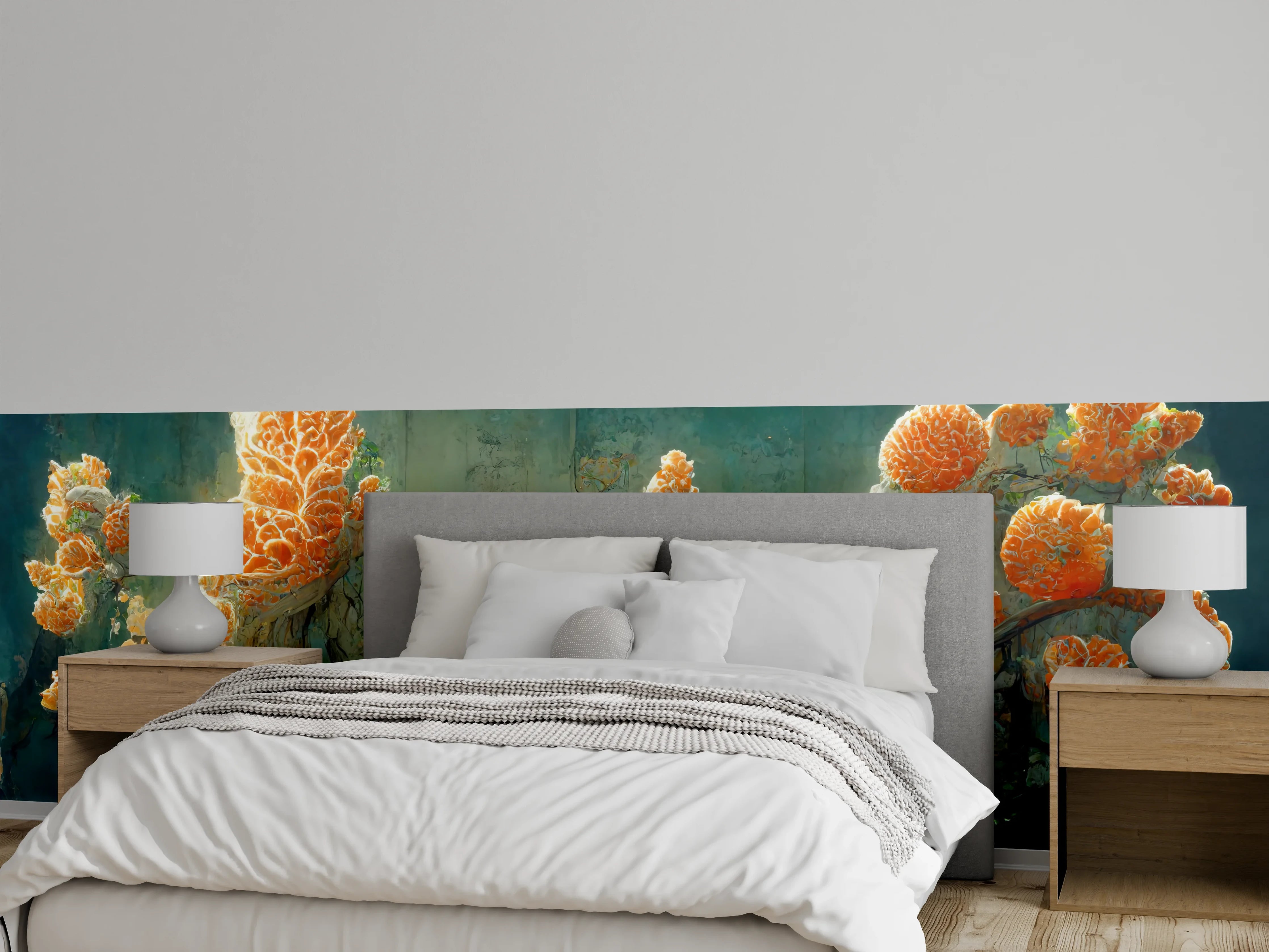 Wandverkleidung Schlafzimmer - Moderne Kunst - Kakteen