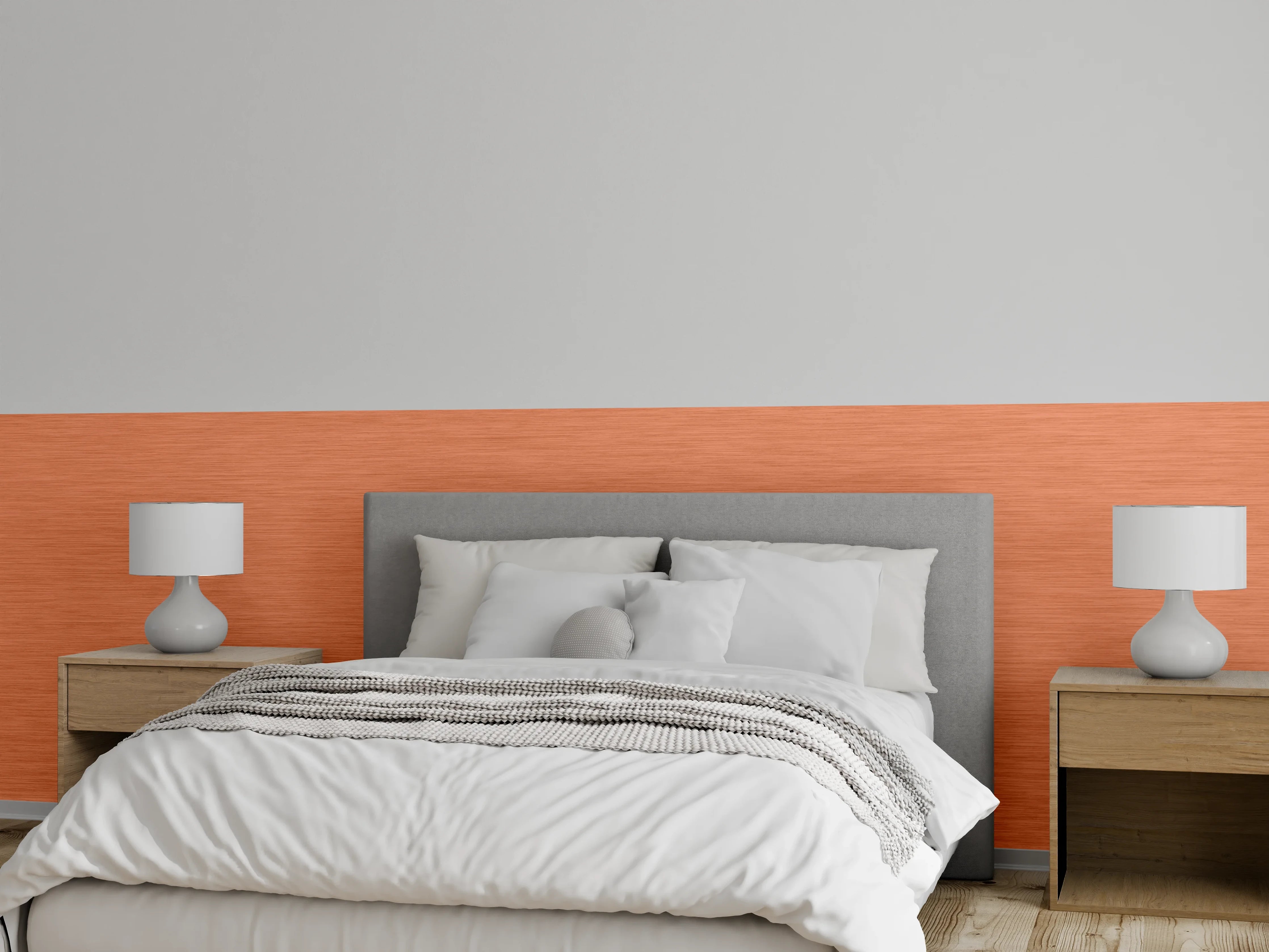 Wandverkleidung Schlafzimmer - Moderne Kupferoptik mit feiner Struktur