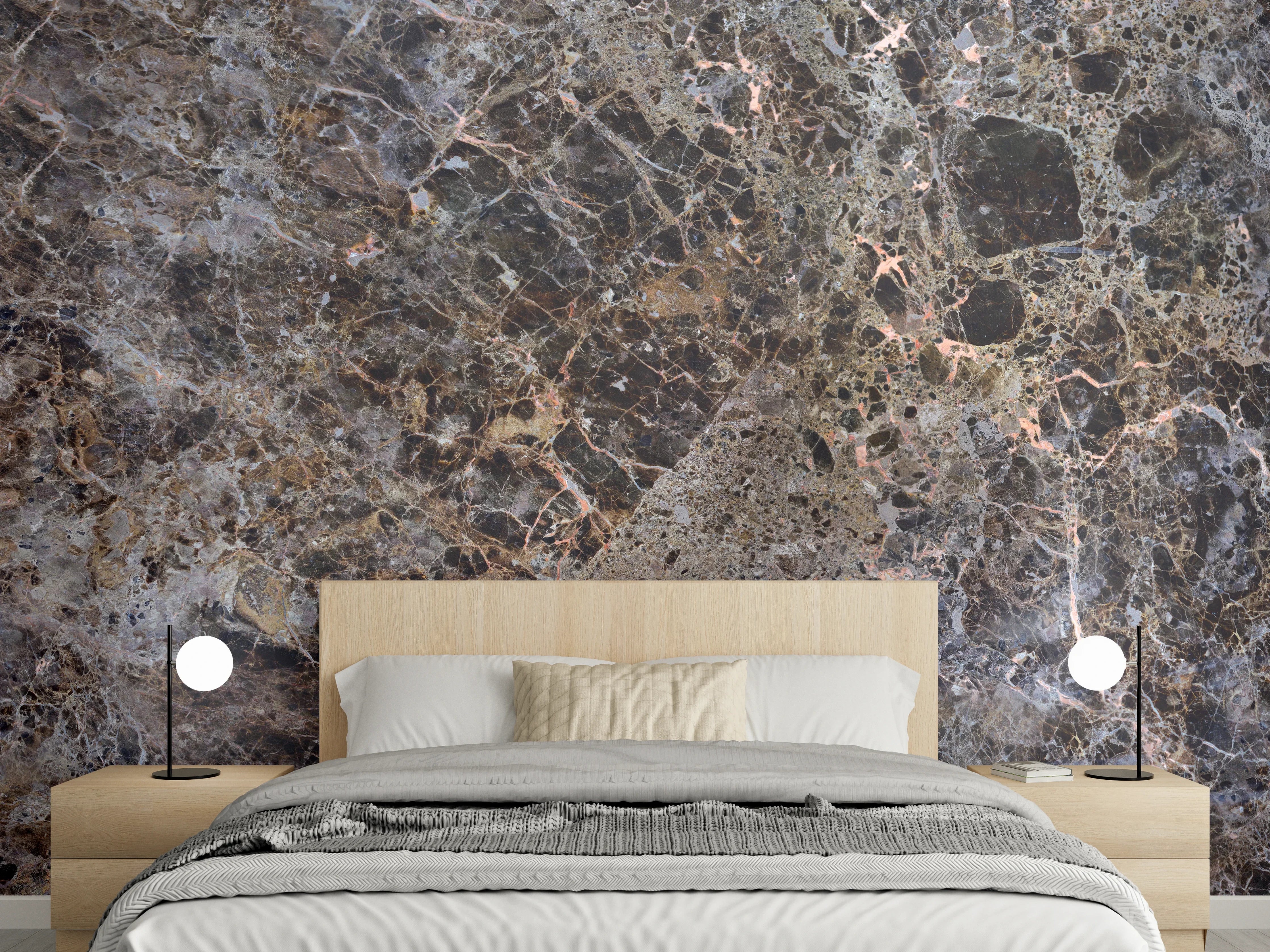 Wandverkleidung Schlafzimmer - Moderne Marmor Granit Textur