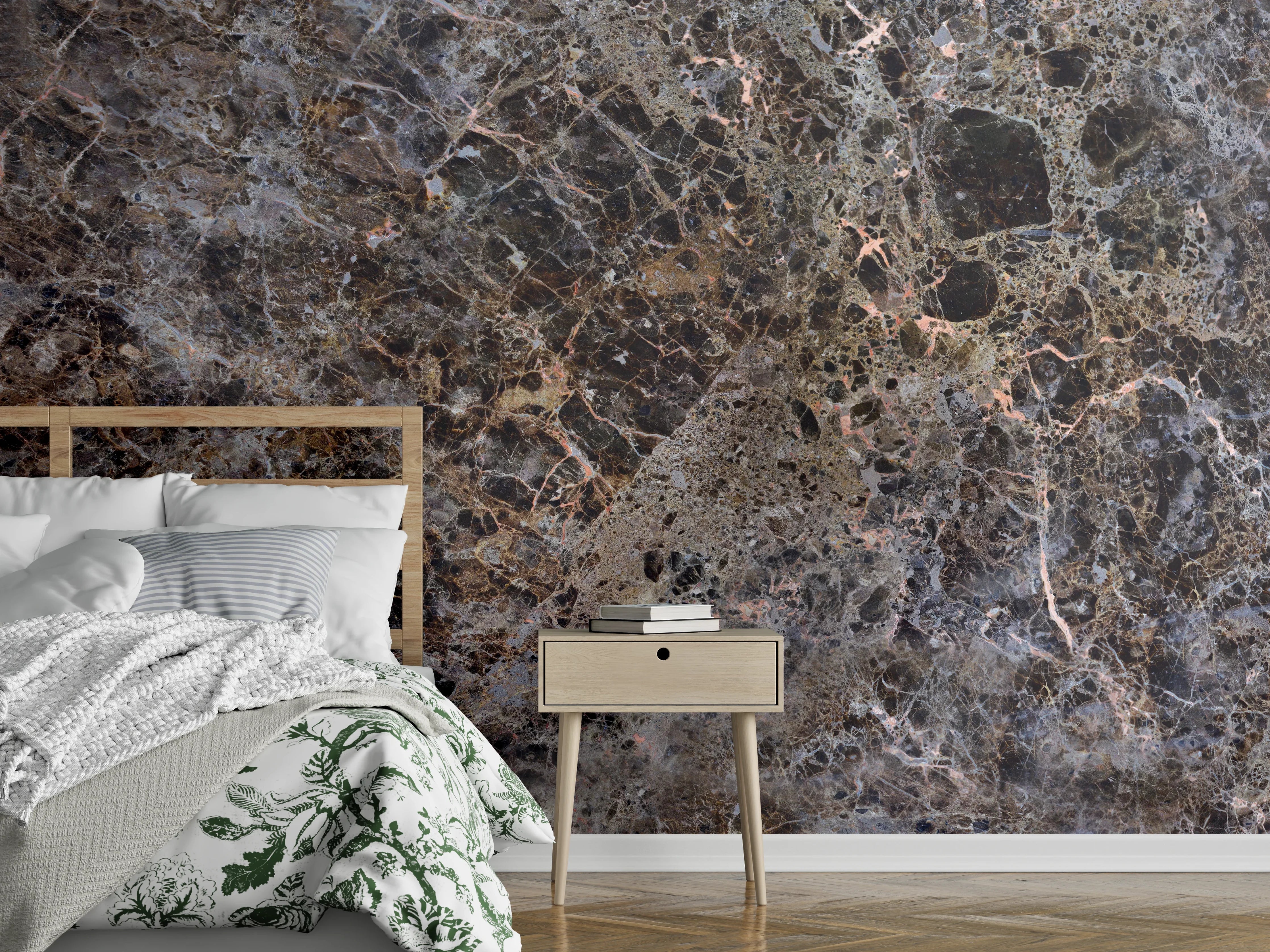 Wandverkleidung Schlafzimmer - Moderne Marmor Granit Textur