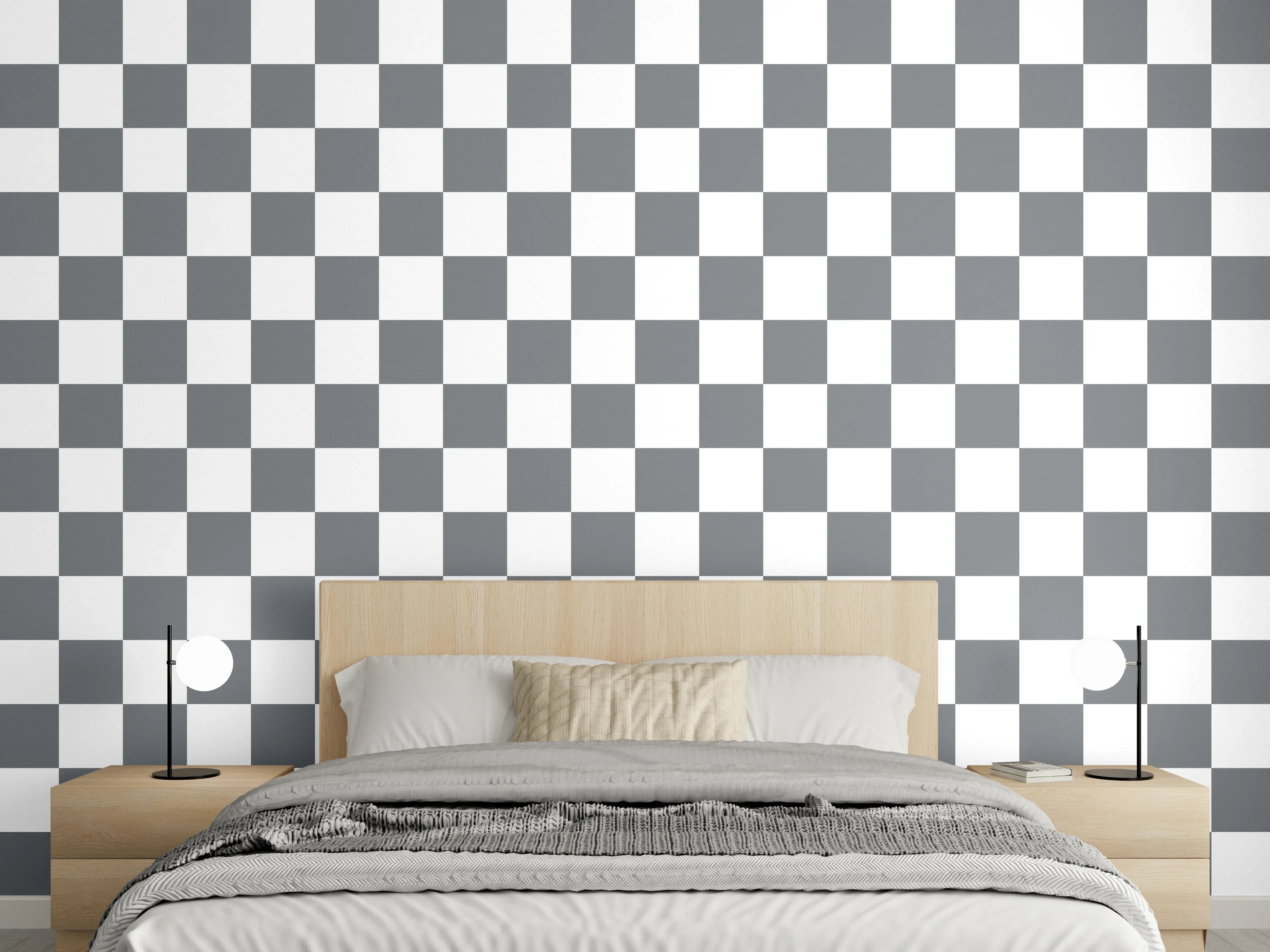 Wandverkleidung Schlafzimmer - Moderne Wanddekoration im Grau-Und-Weiß-Design