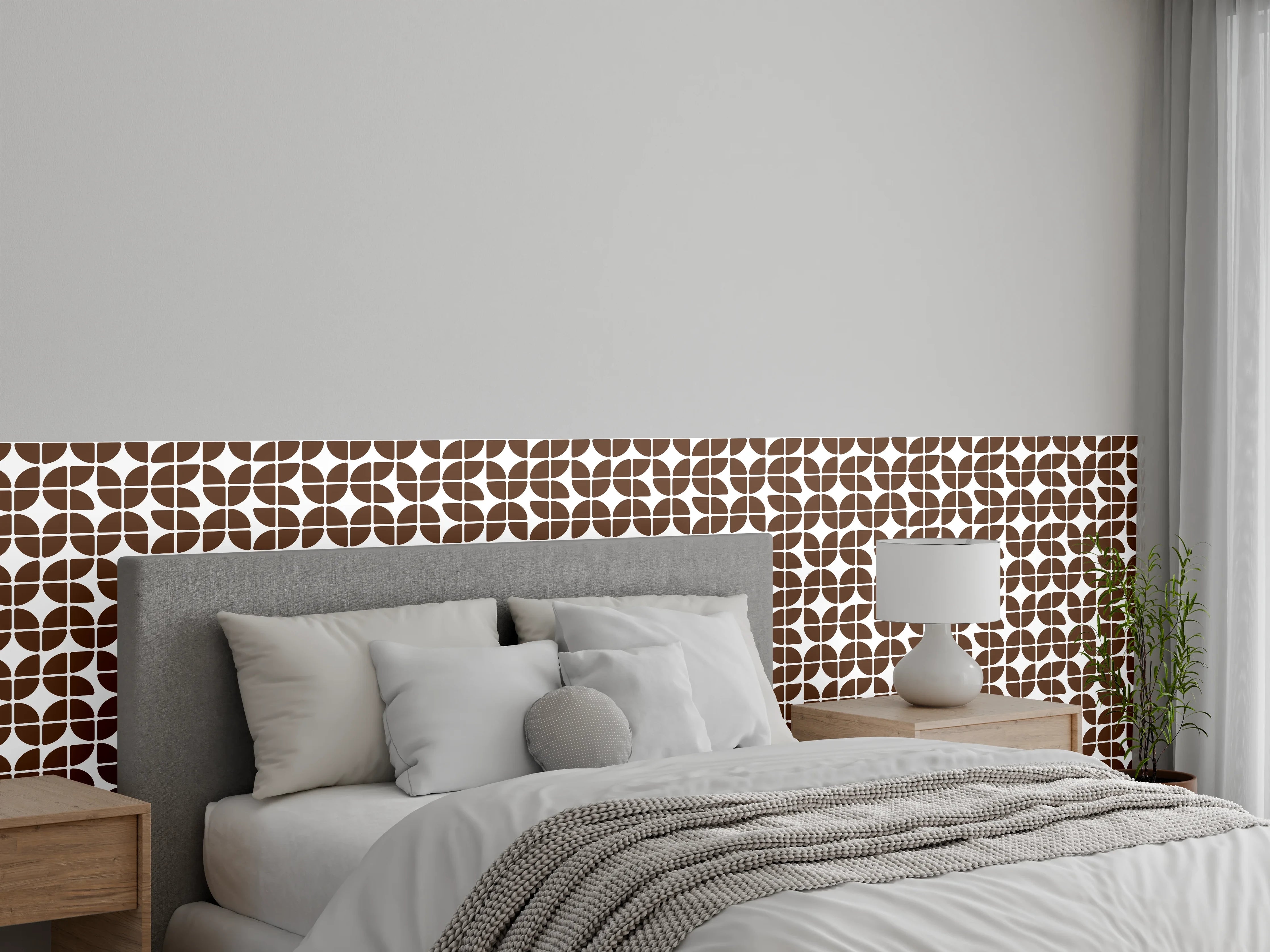 Wandverkleidung Schlafzimmer - Moderne braune Mosaikfliese