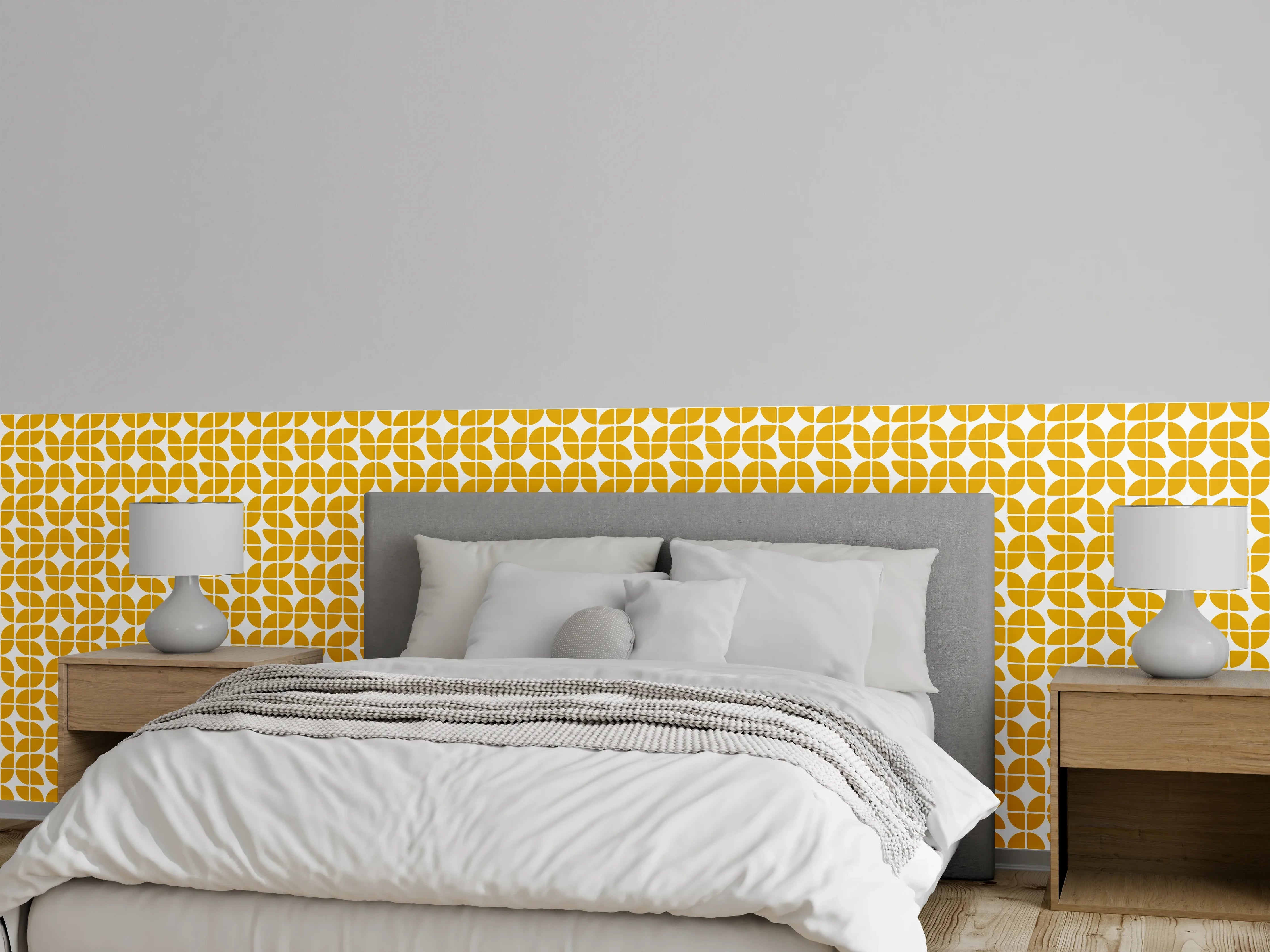 Wandverkleidung Schlafzimmer - Moderne goldene Mustergestaltung