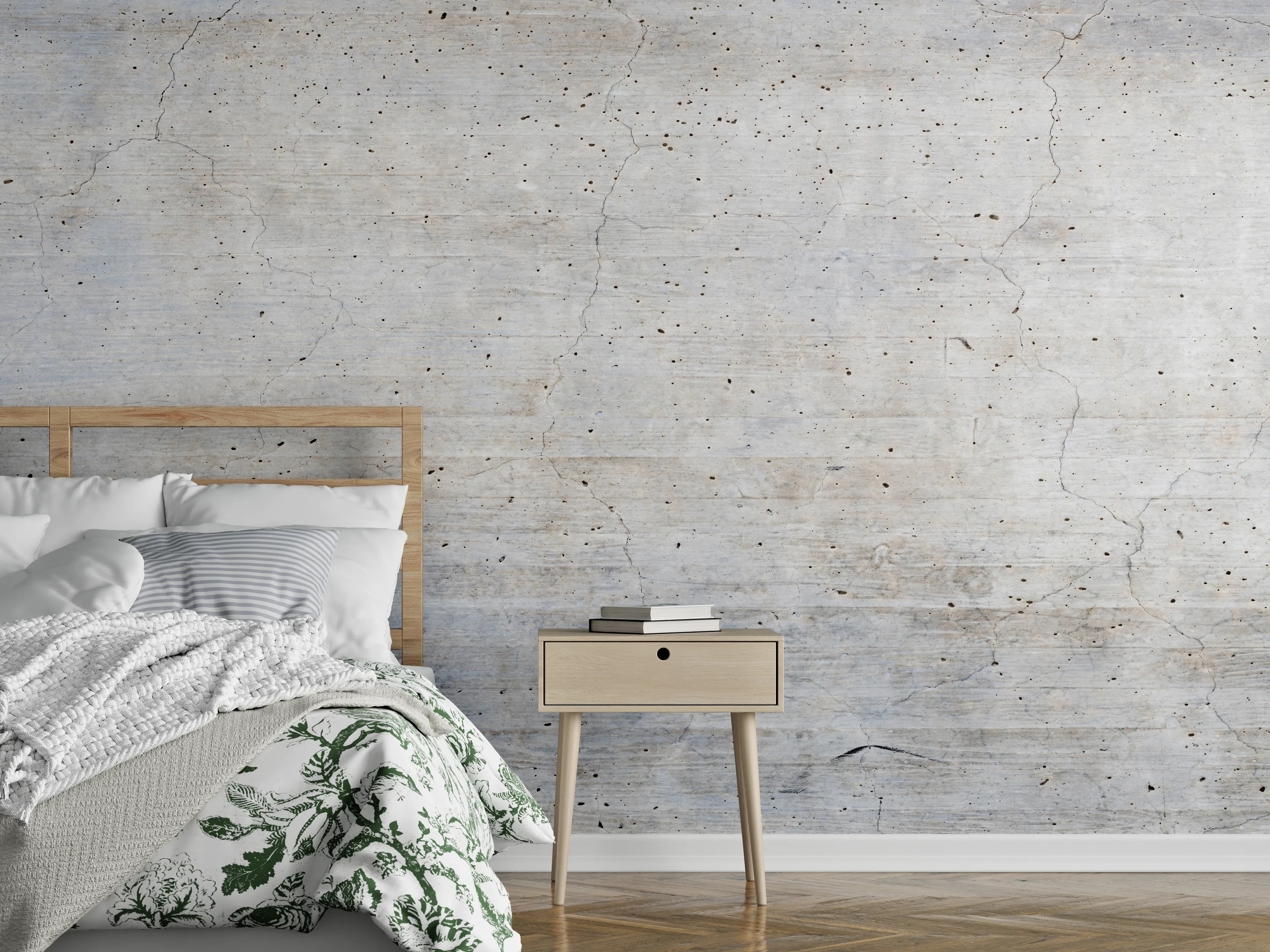 Wandverkleidung Schlafzimmer - Modernes Grau-Weiß Wanddesign
