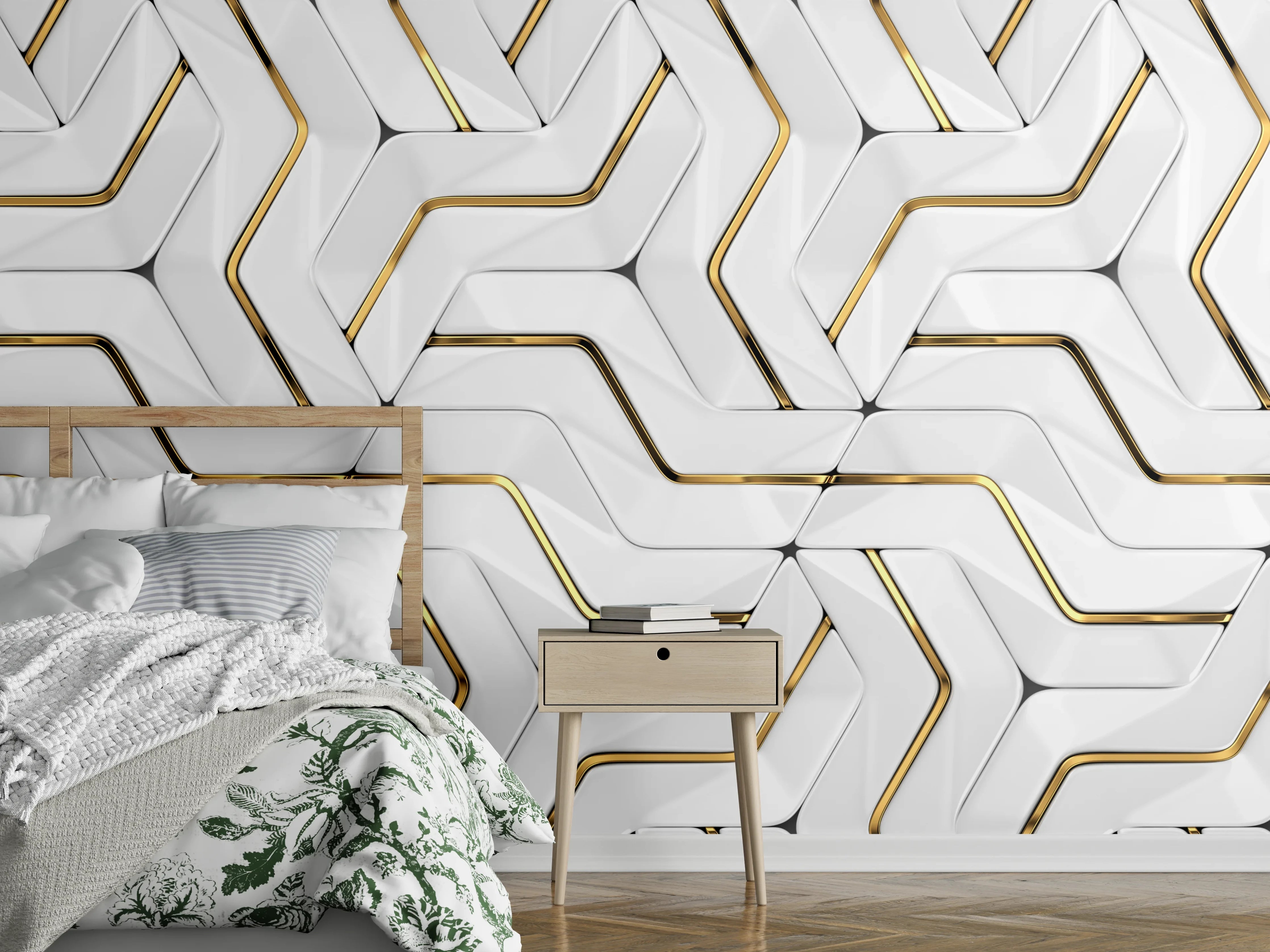 Wandverkleidung Schlafzimmer - Modernes Hintergrund Muster
