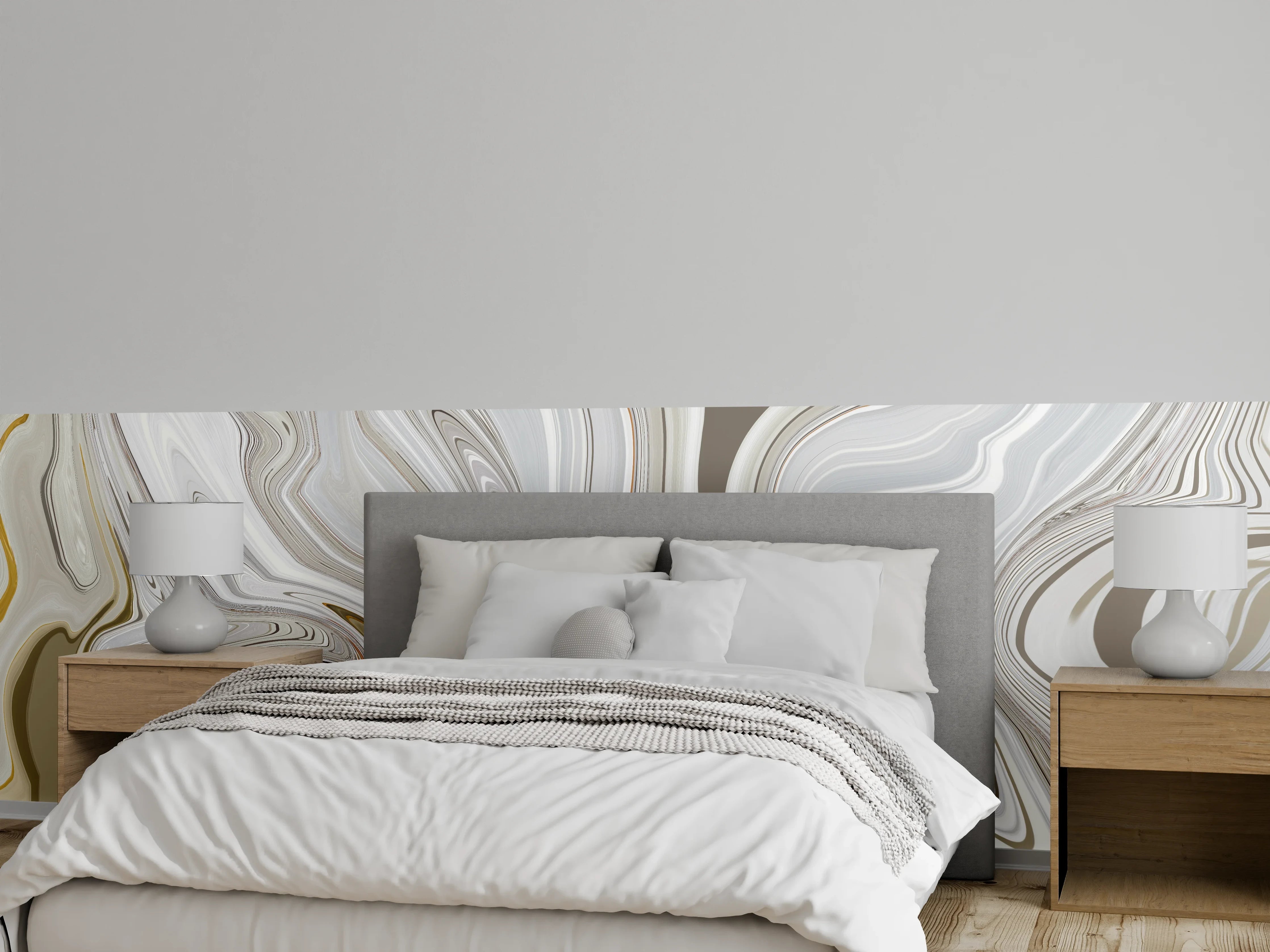 Wandverkleidung Schlafzimmer - Modernes Kunstwerk - Flüssigkunst