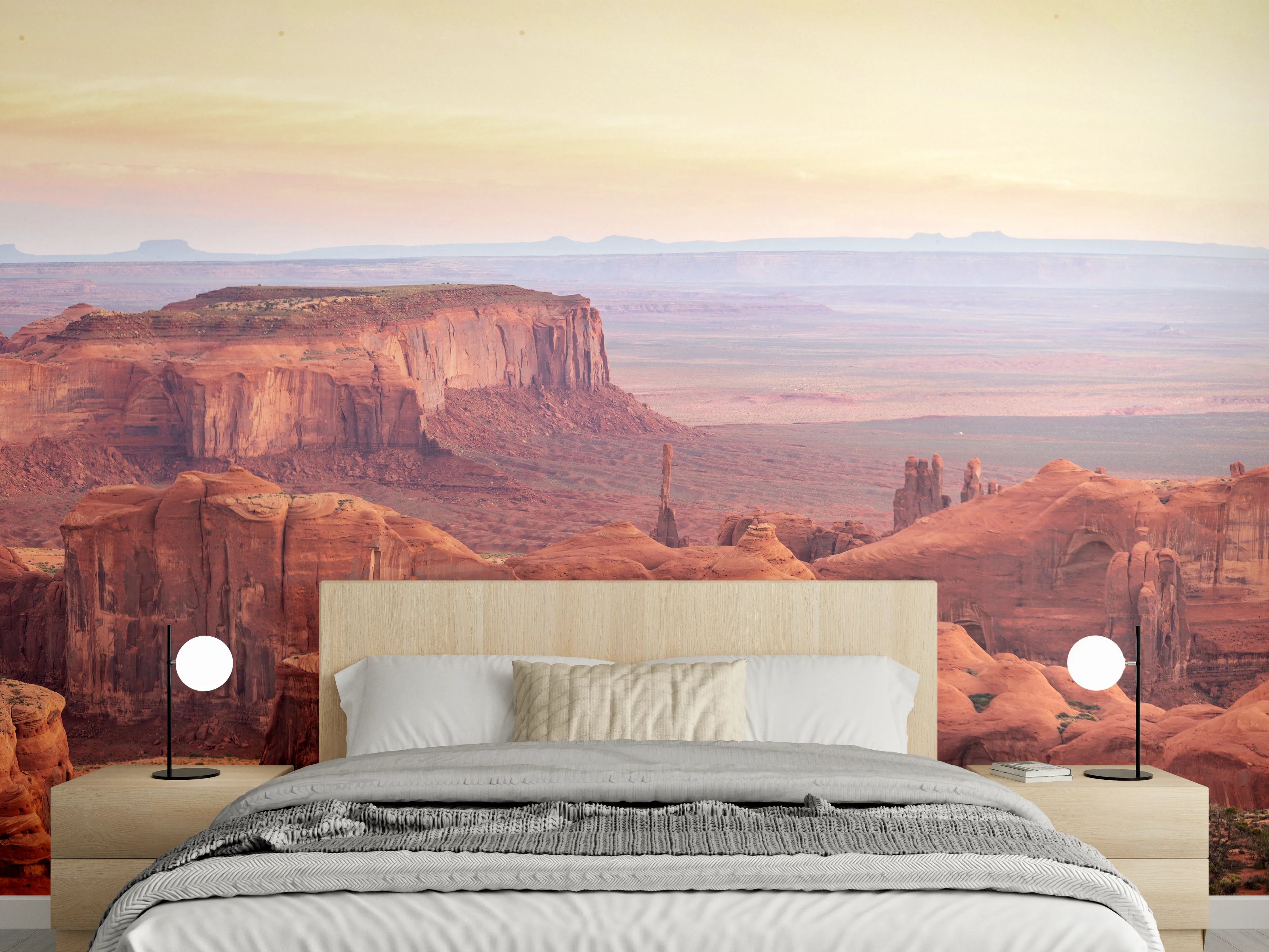 Wandverkleidung Schlafzimmer - Monument Valley Panorama Sonnenaufgang