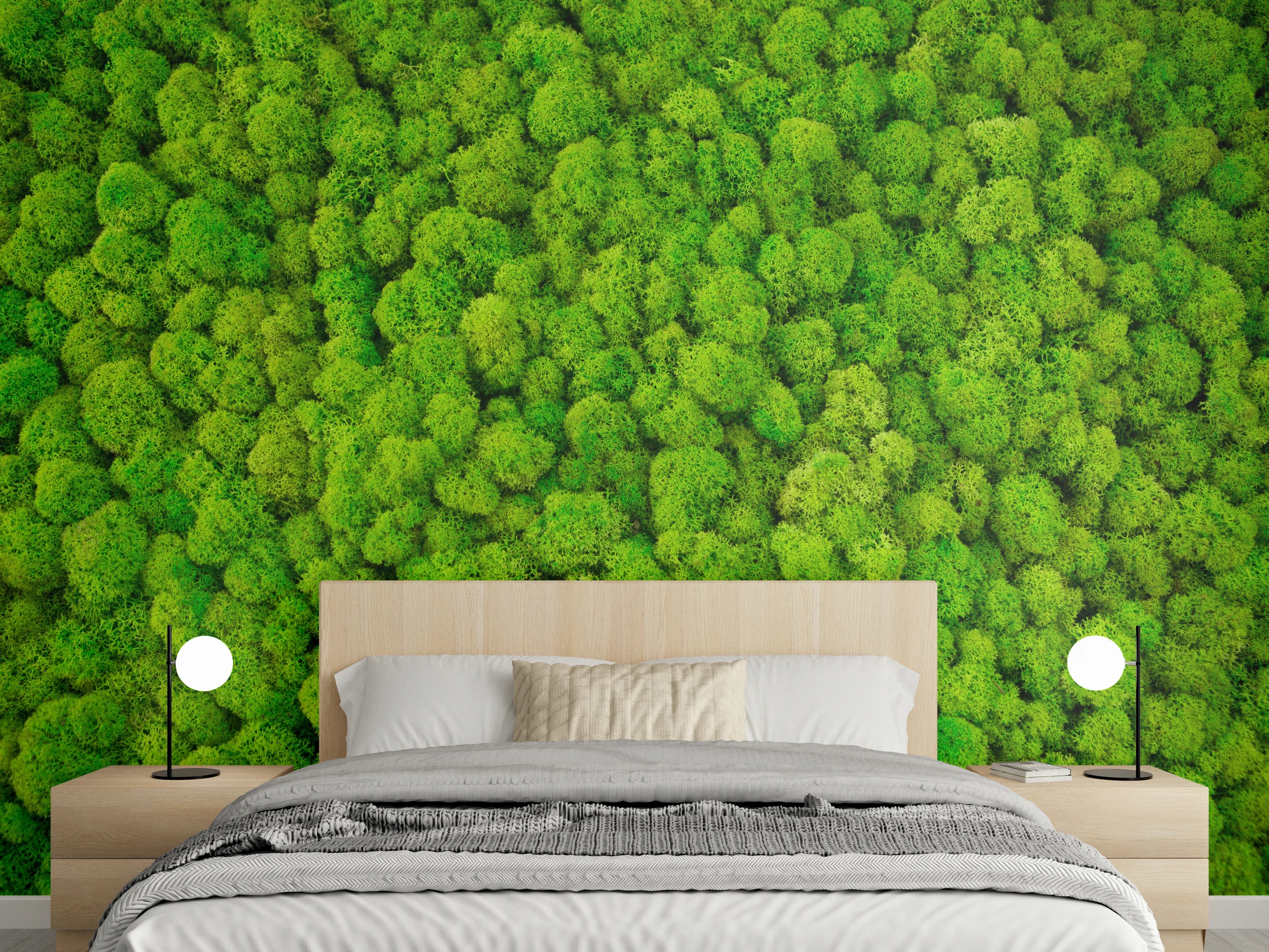 Wandverkleidung Schlafzimmer - Moos Wald Natur Wanddeko