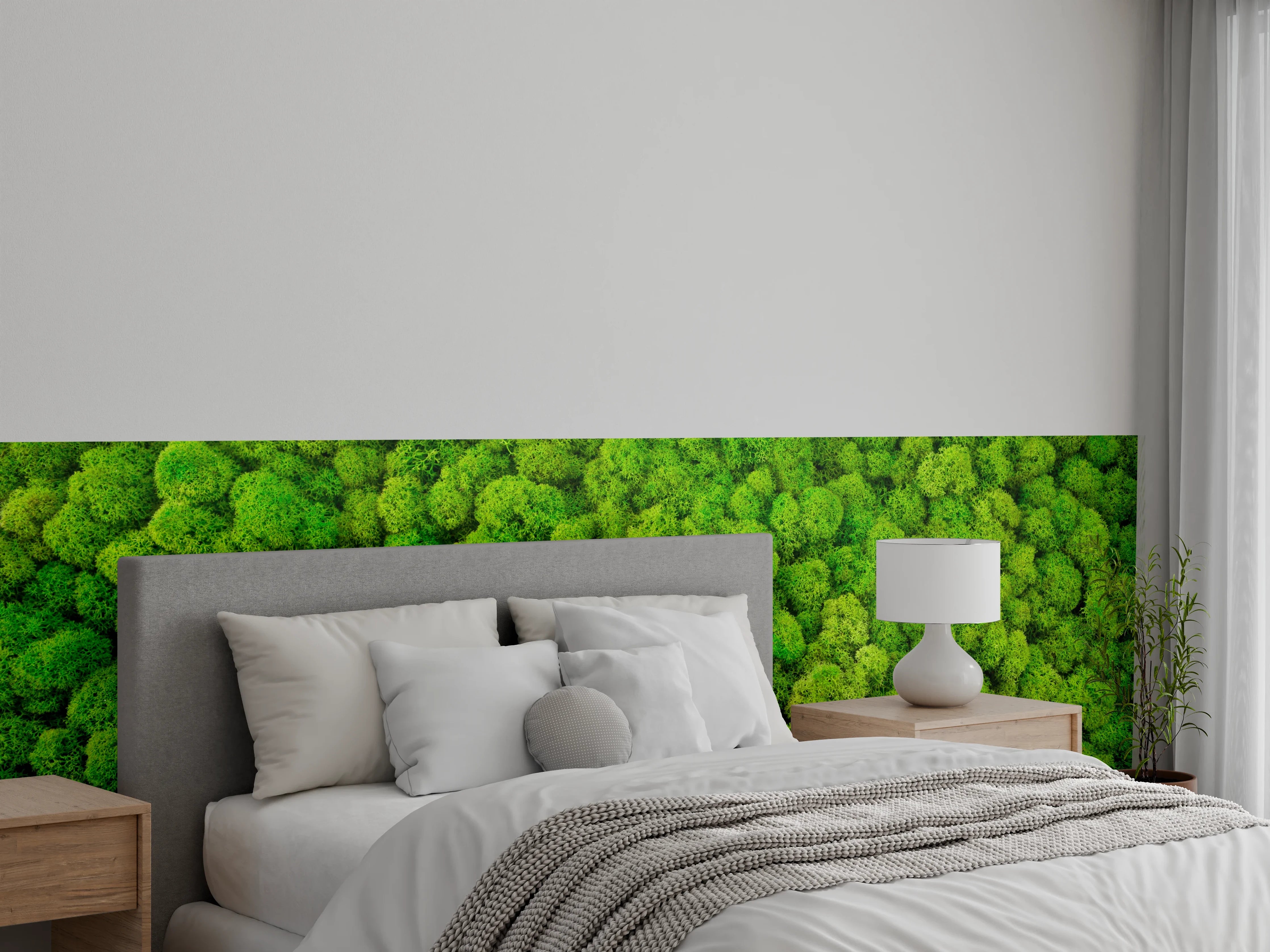 Wandverkleidung Schlafzimmer - Moos Wald Natur Wanddeko