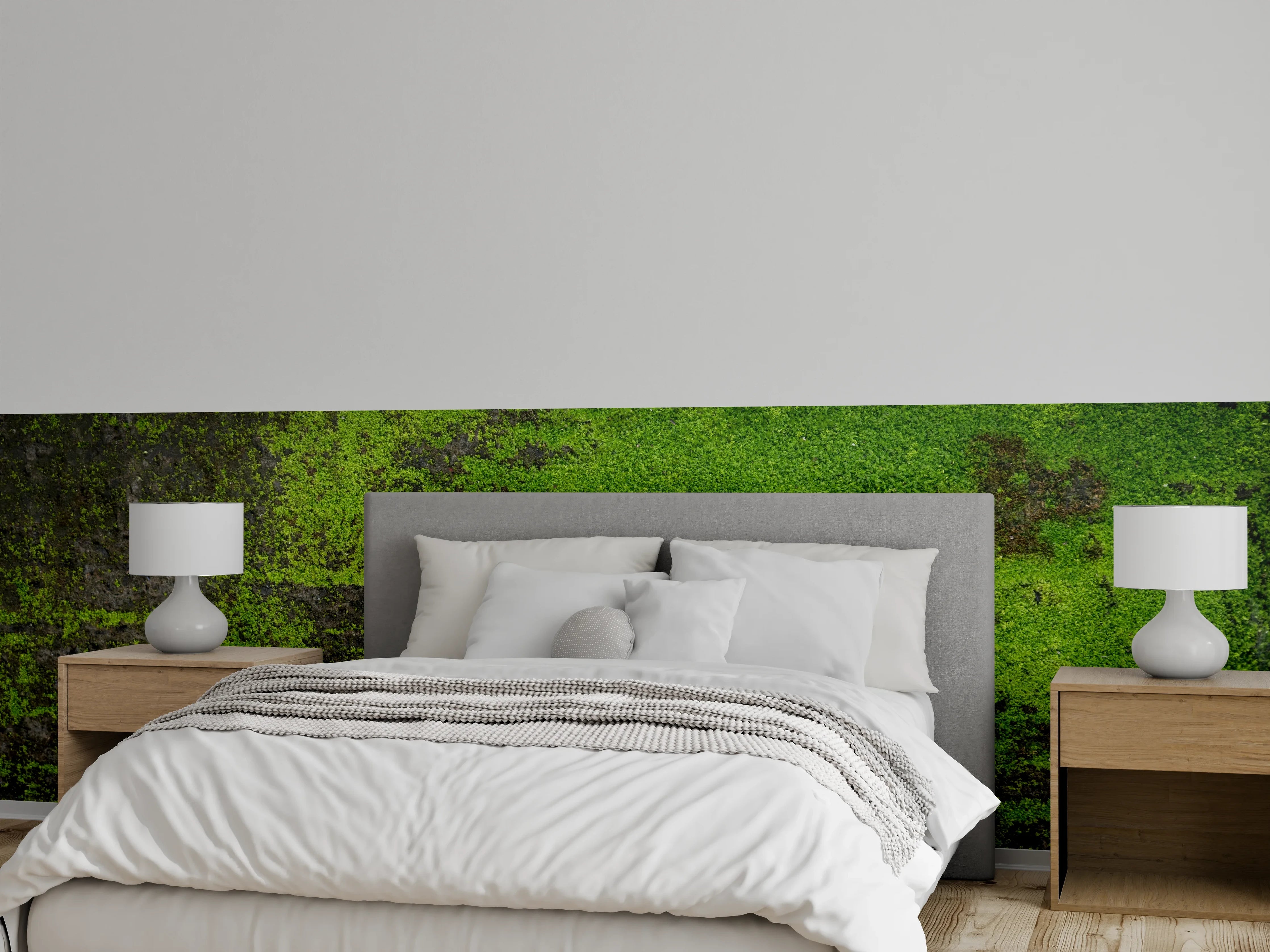Wandverkleidung Schlafzimmer - Moosbewachsener Boden – Natürliche Frische