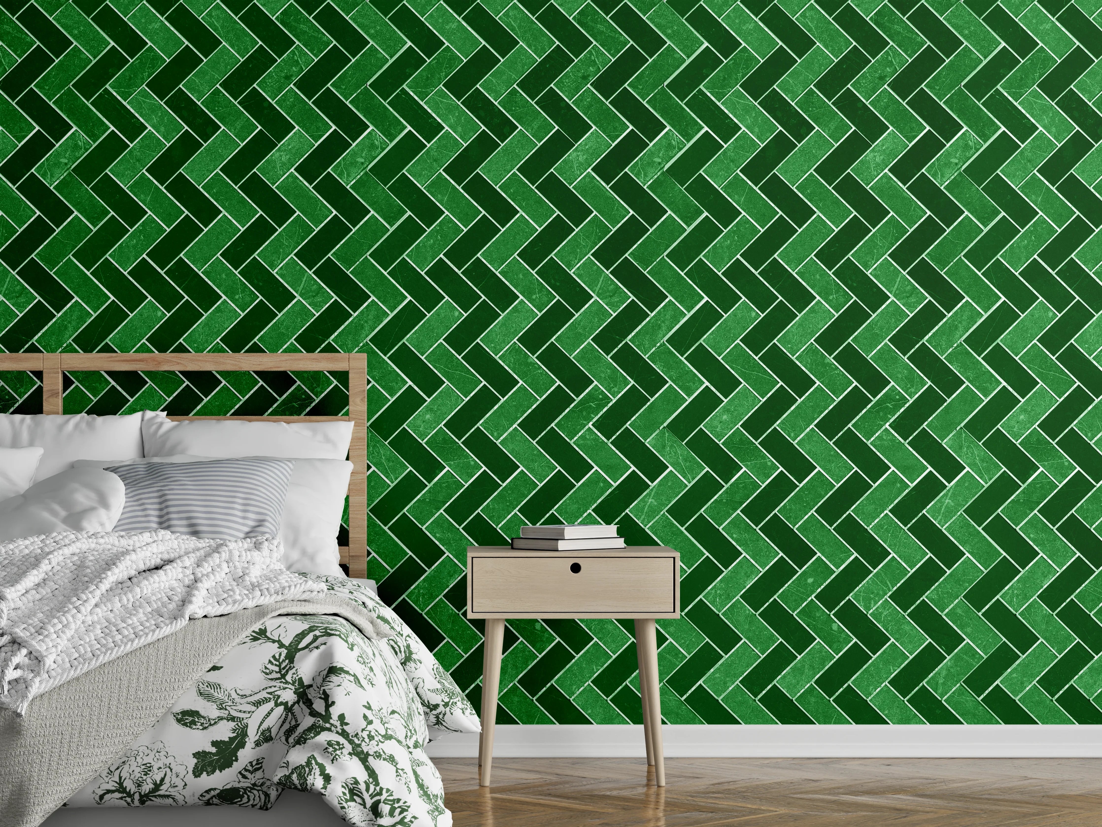 Wandverkleidung Schlafzimmer - Mosaik Textur - Fliesen