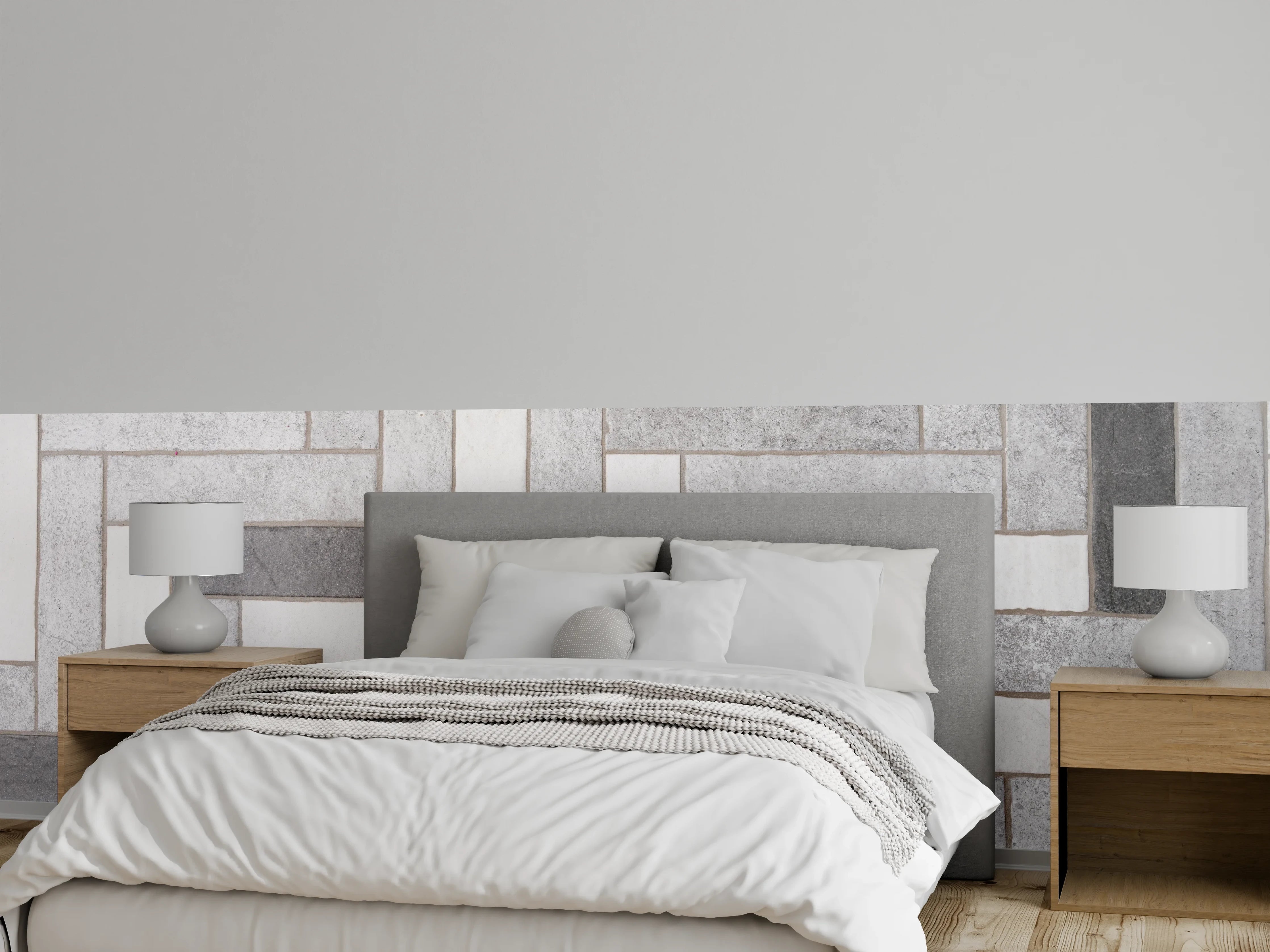 Wandverkleidung Schlafzimmer - Mosaikbodenfliesen in Rechtecken