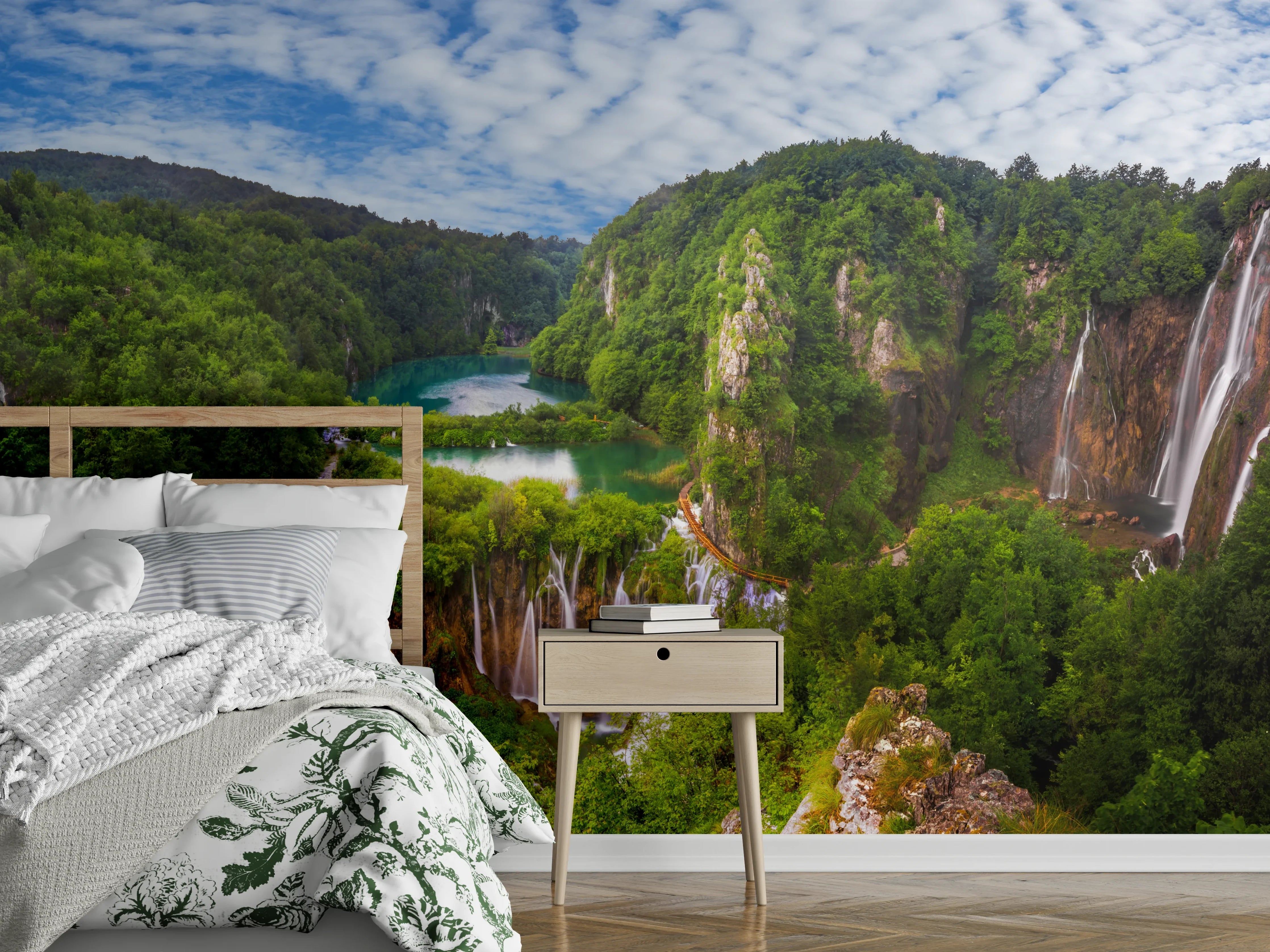 Wandverkleidung Schlafzimmer - Multi-Wasserfall - Landschaft