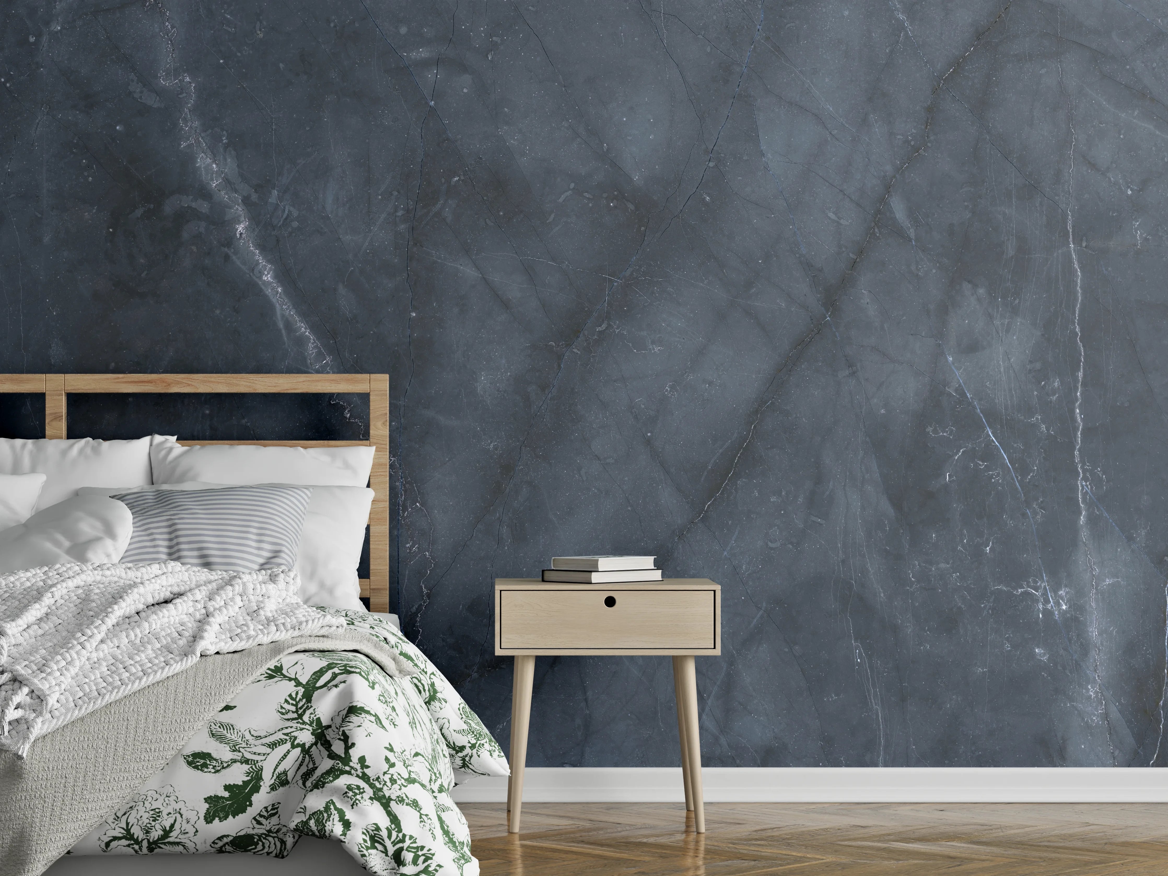 Wandverkleidung Schlafzimmer - Nahaufnahme italienische Marmorplatte