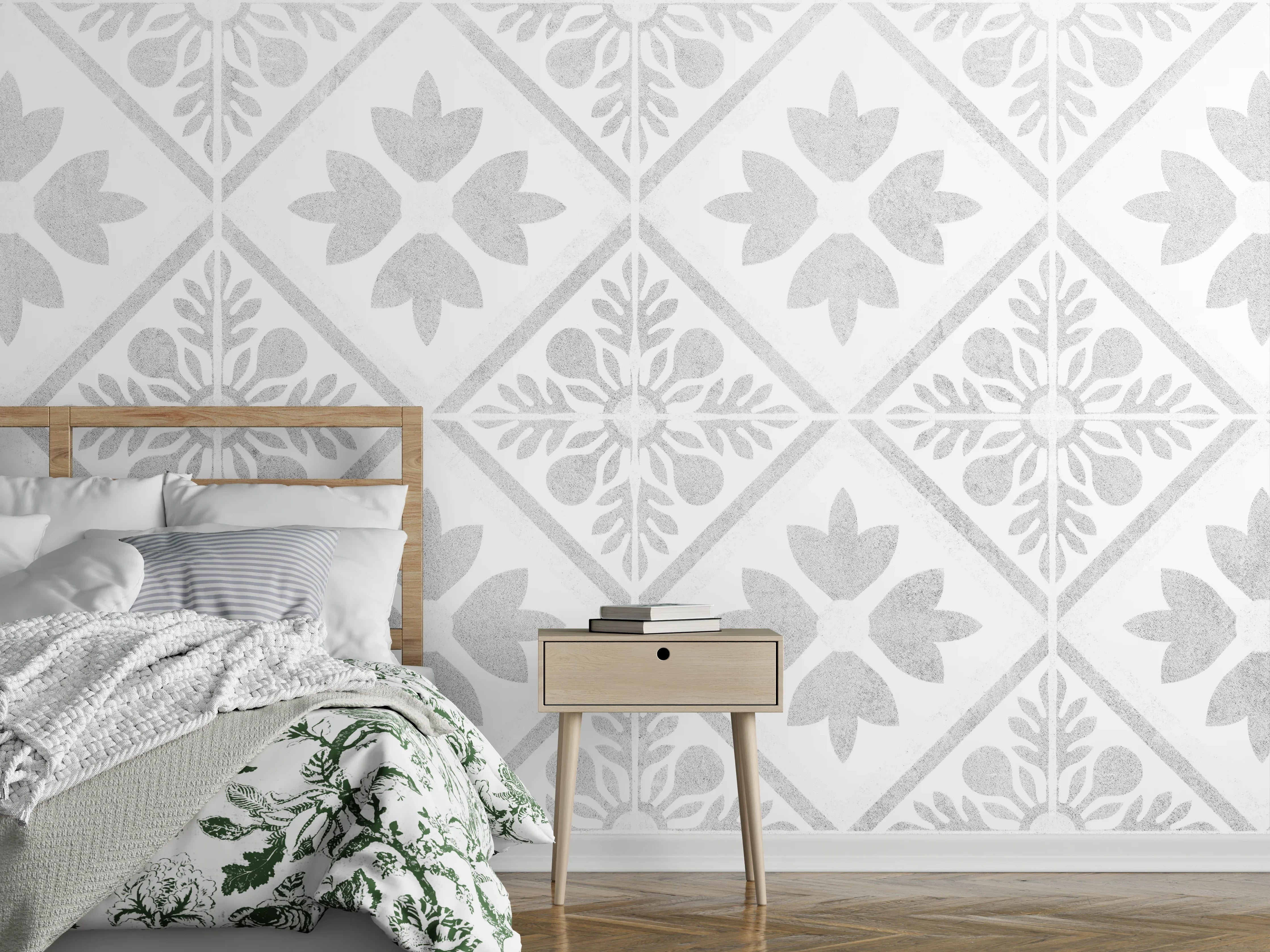 Wandverkleidung Schlafzimmer - Nahtlose Grunge Betonfliesen